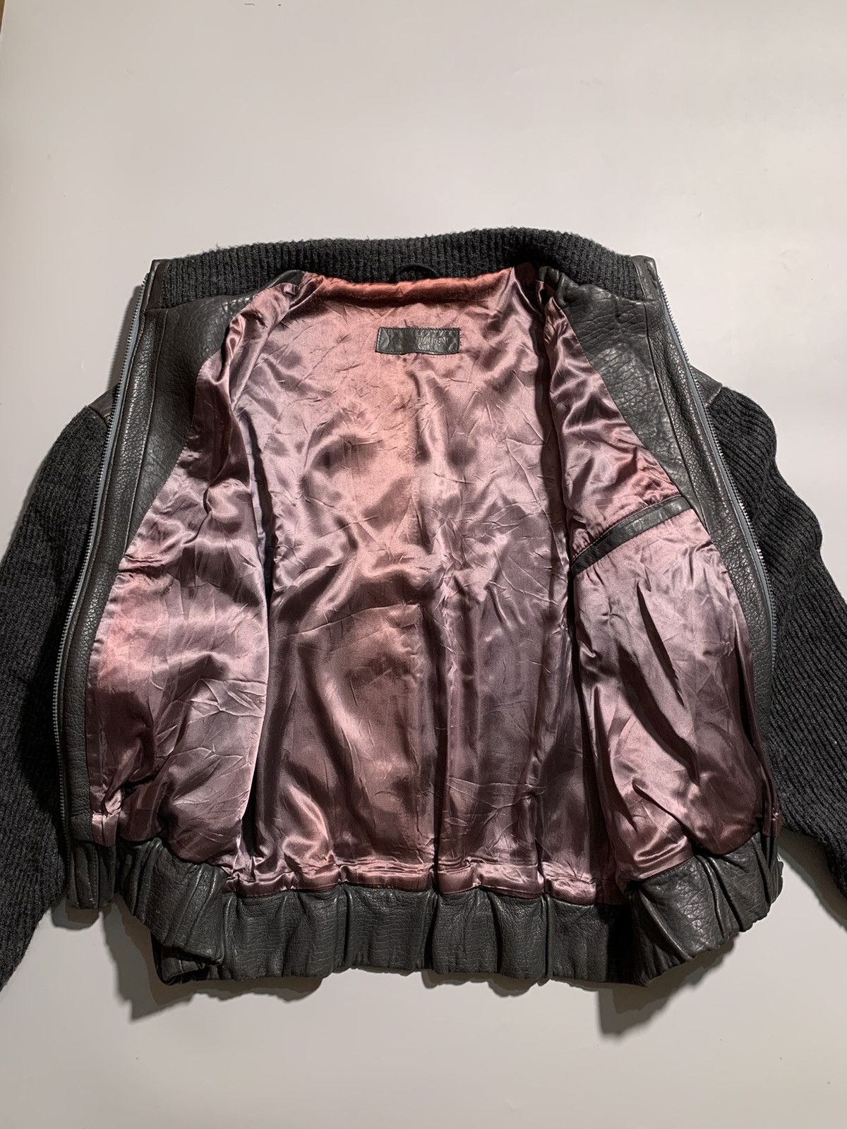 Yves Saint Laurent VINTAGE 80s YSL WOOL LEATHER BLEND JACKET Size US S / EU 44-46 / 1 - 9 Thumbnail
