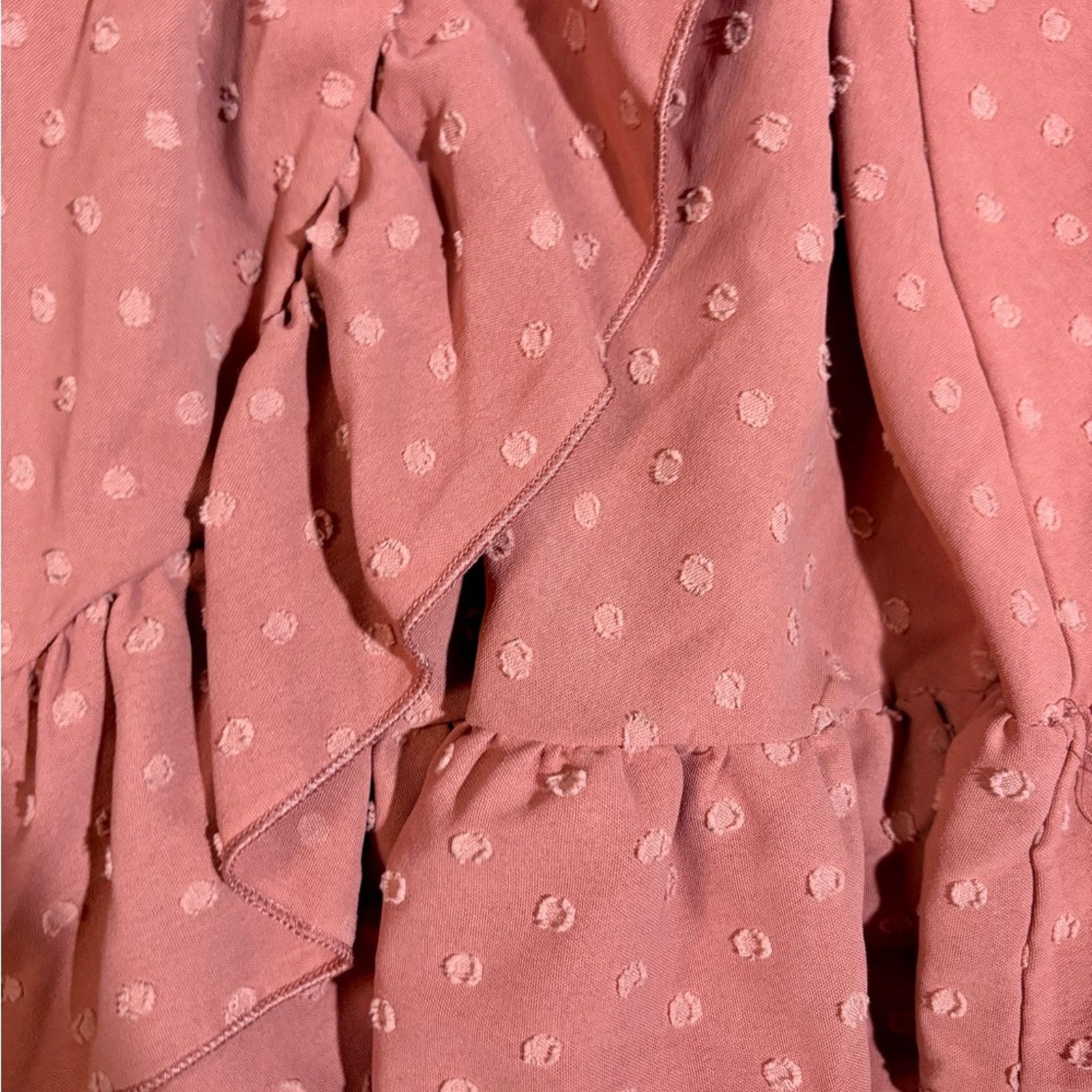 Free People Elegant Ruffled Skirt in Blush Size 26" / US 2 / IT 38 - 3 Thumbnail