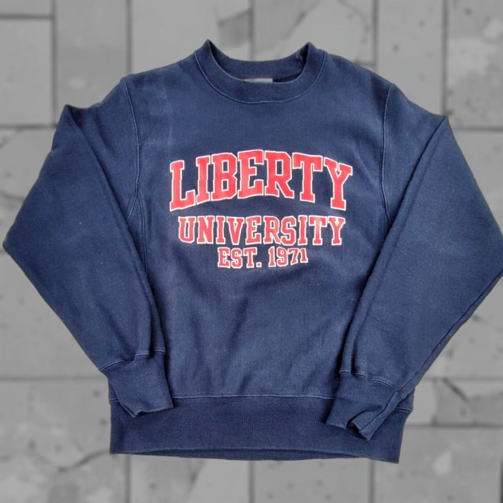 Champion VINTAGE Champion Reverse Weave Sweatshirt Mens S Red University College 90s Pullover Crew Neck Logo Embroidered Blue/Fleece Heavyweight Size US S / EU 44-46 / 1 - 1 Thumbnail