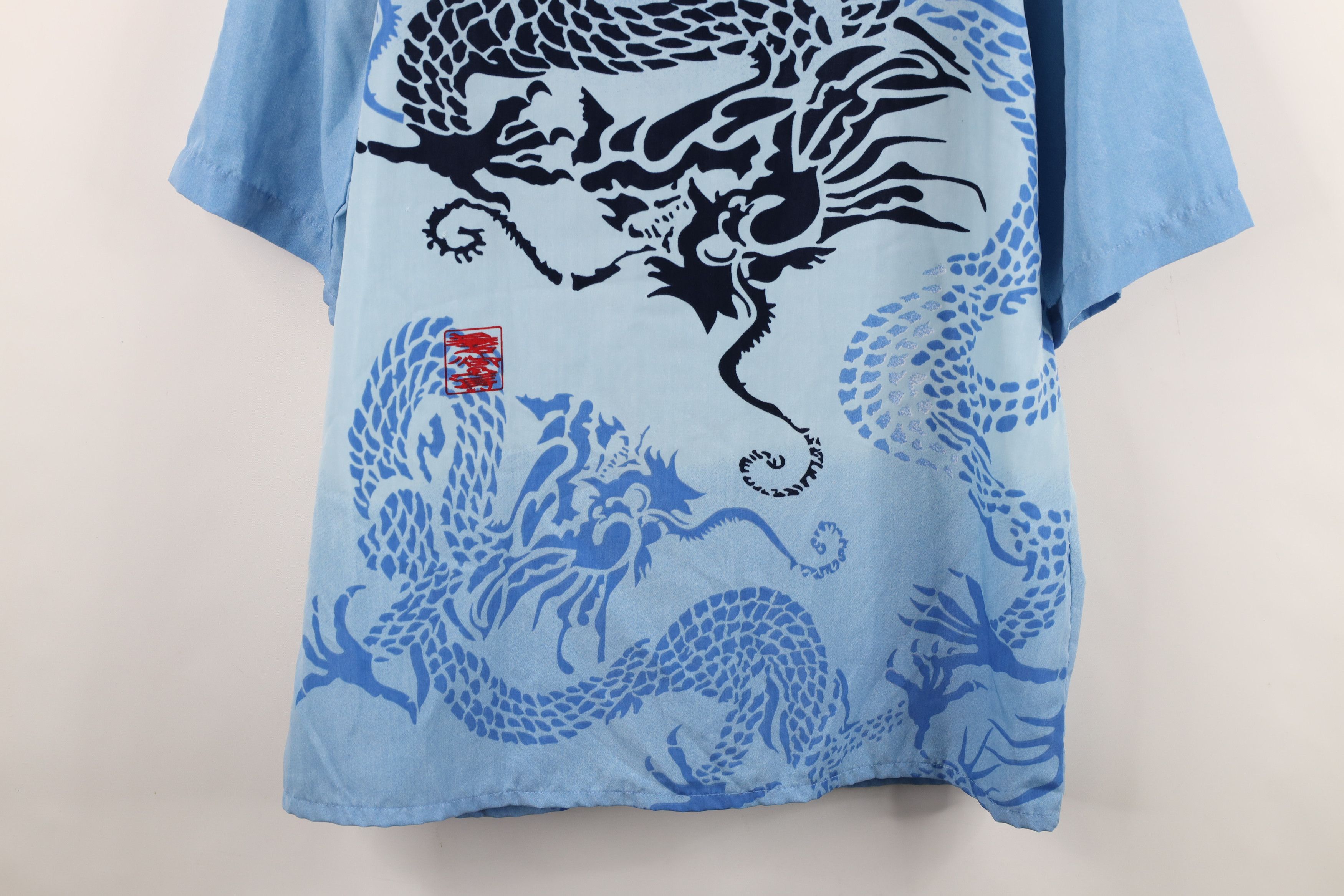 Vintage Vintage 90s Y2K Streetwear Dragon Looped Collar Button Shirt Size US L / EU 52-54 / 3 - 14 Thumbnail