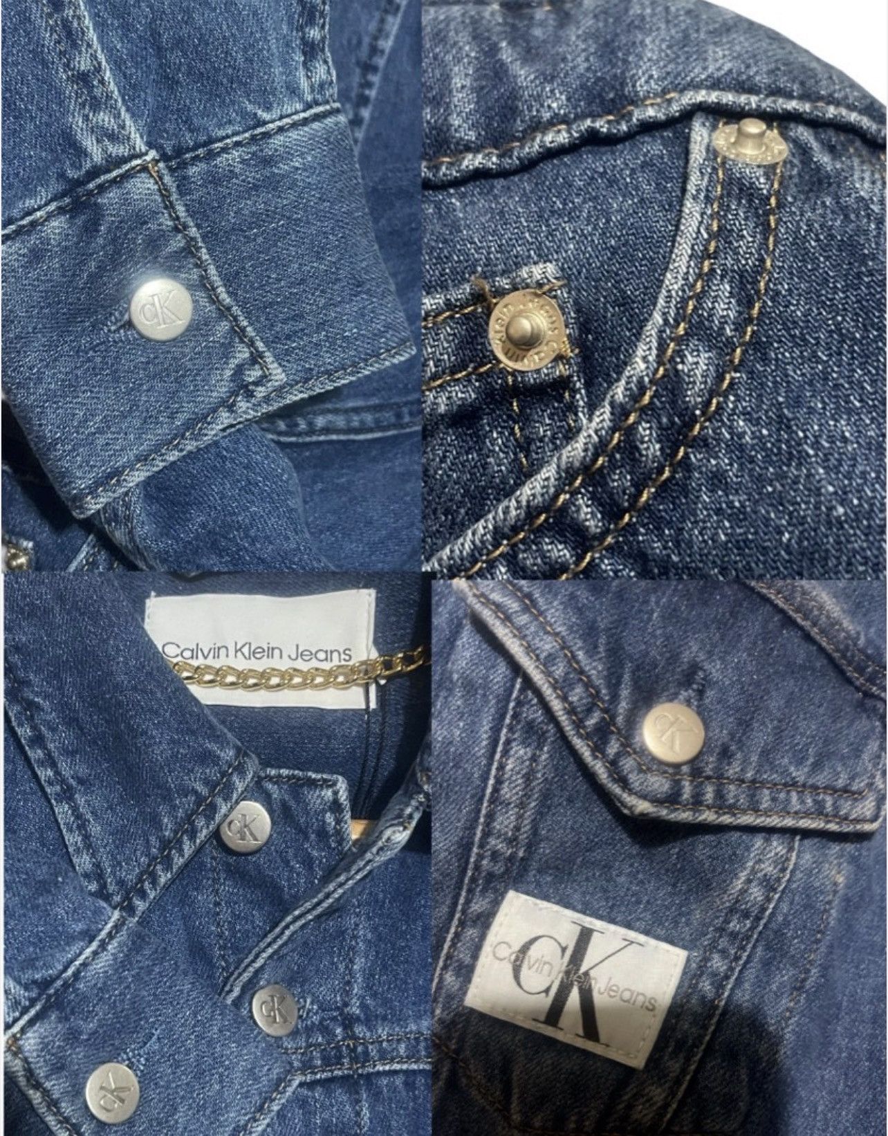 Calvin Klein Calvin Klein Jeans Trucker Blue Denim Midi Dress Size M / US 6-8 / IT 42-44 - 6 Thumbnail