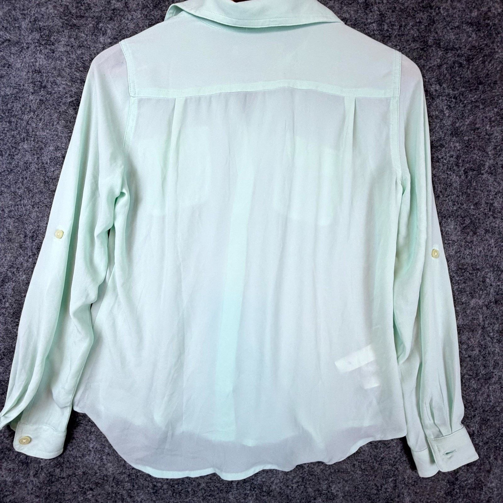 Loft Ann Taylor LOFT Shirt Womens XS P Green Office Siren Chic Size XS / US 0-2 / IT 36-38 - 3 Thumbnail