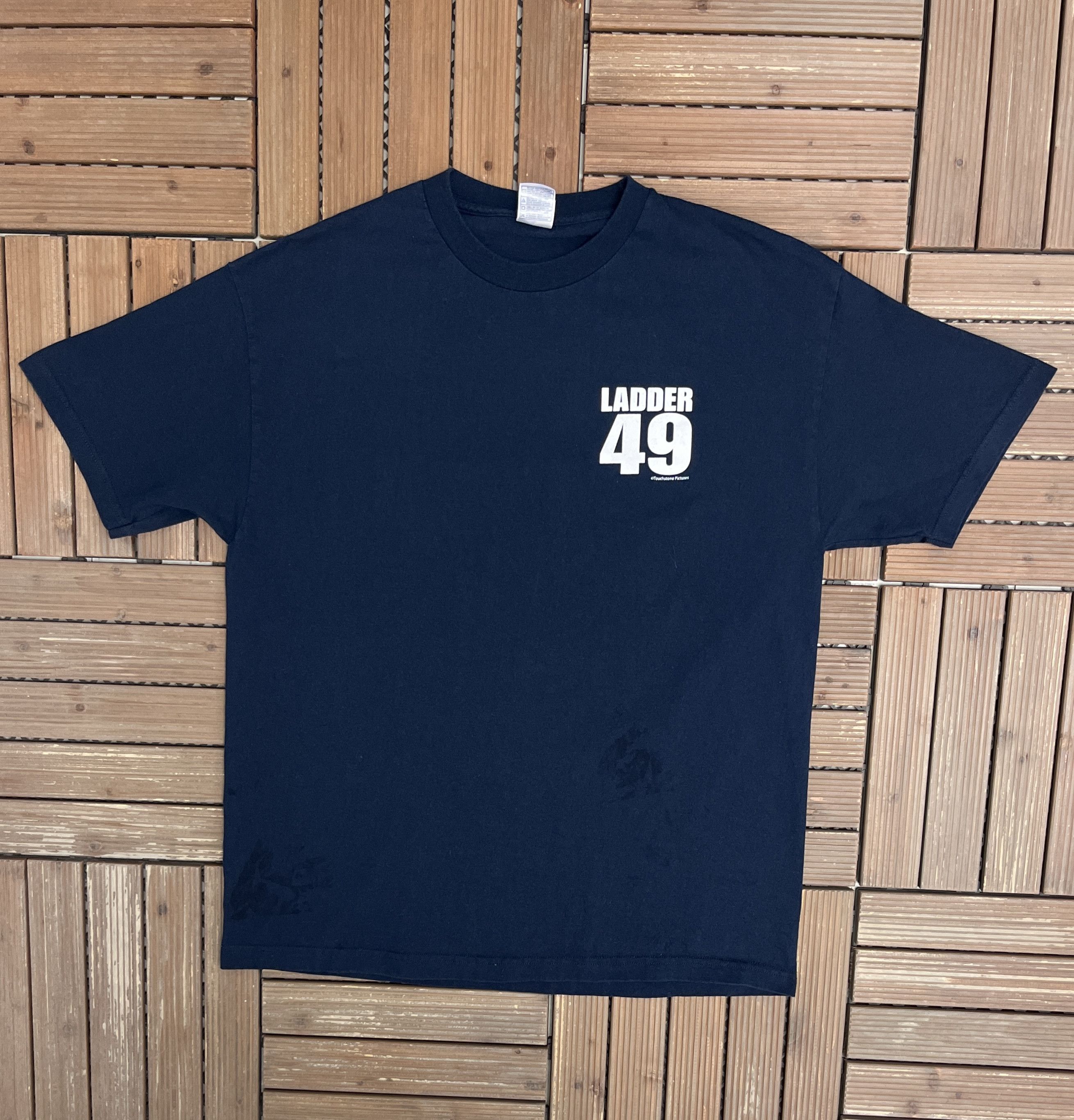 Vintage Baltimore City Fire Department Ladder 49 Vintage Blue Tee Size US XL / EU 56 / 4 - 1 Thumbnail