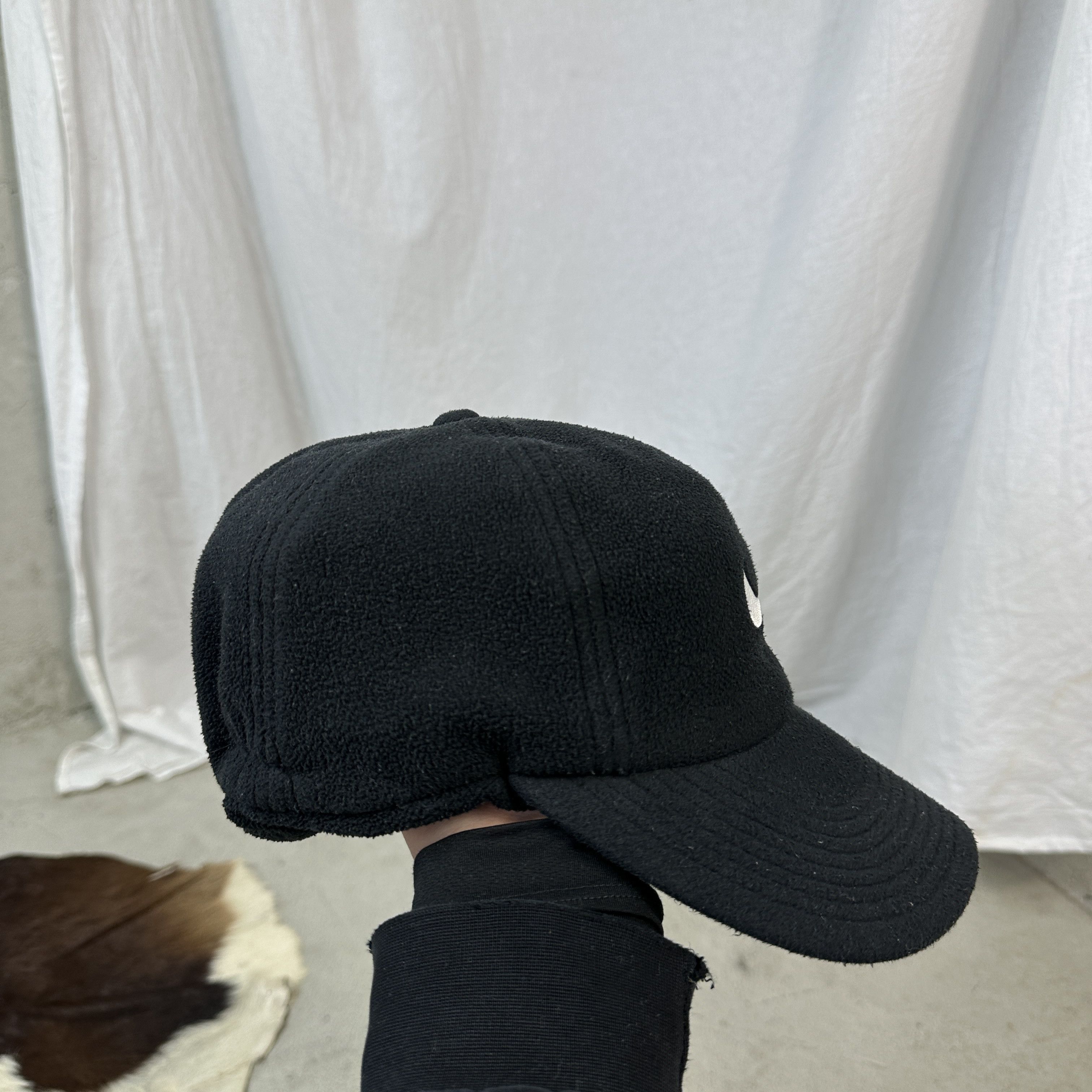 Nike × Vintage Nike 90s Vintage Fleece Cap Size ONE SIZE - 3 Thumbnail