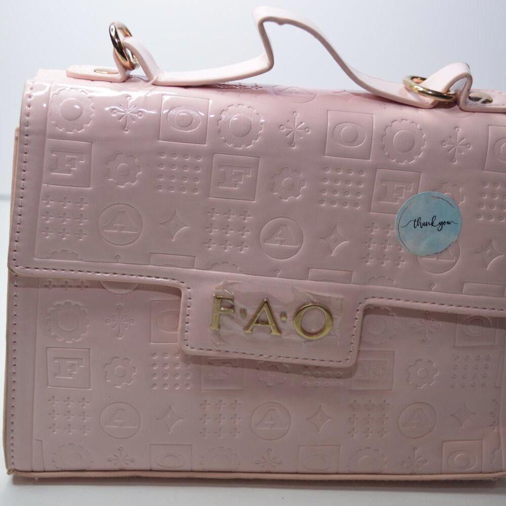 Designer FAO Pink Embossed Small Tote Bag Size ONE SIZE - 5 Thumbnail