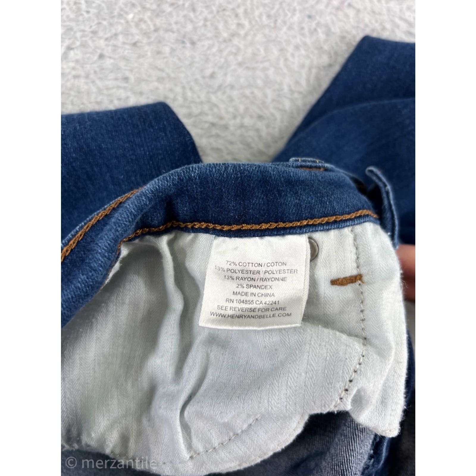 Vintage Henry & Belle Jeans Womens 30 Denim Blue Cotton Blend Flared 5-Pocket Regular Inseam 31 Painte? Size 30" / US 8 / IT 44 - 5 Thumbnail