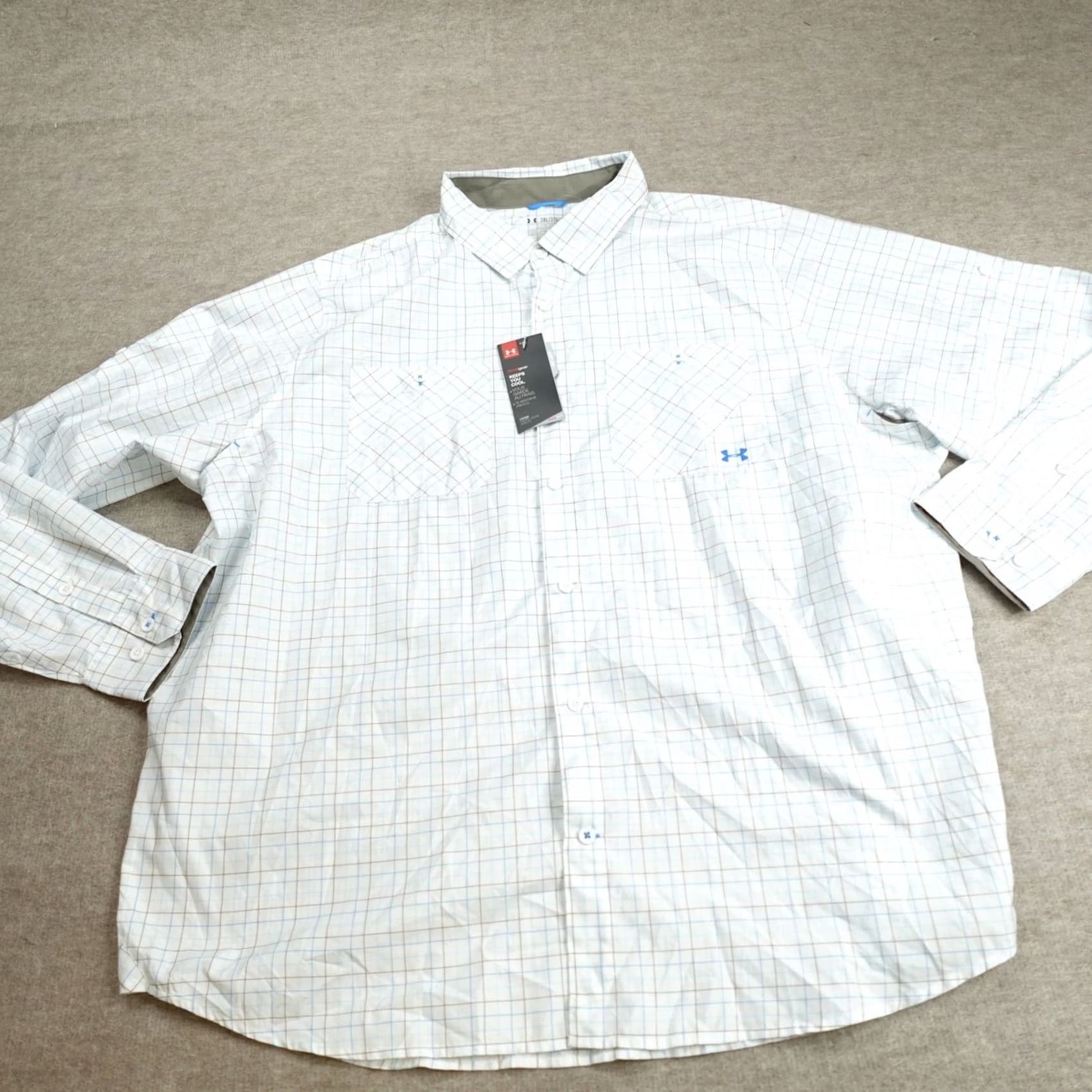 Under Armour Under Armour Mens Shirt 3XL White Plaid UPF 30 Performance Vents NEW READ Shirt Mens 3XL White Plaid UPF 30 Performance Vents NEW READ Size US XXL / EU 58 / 5 - 2 Thumbnail