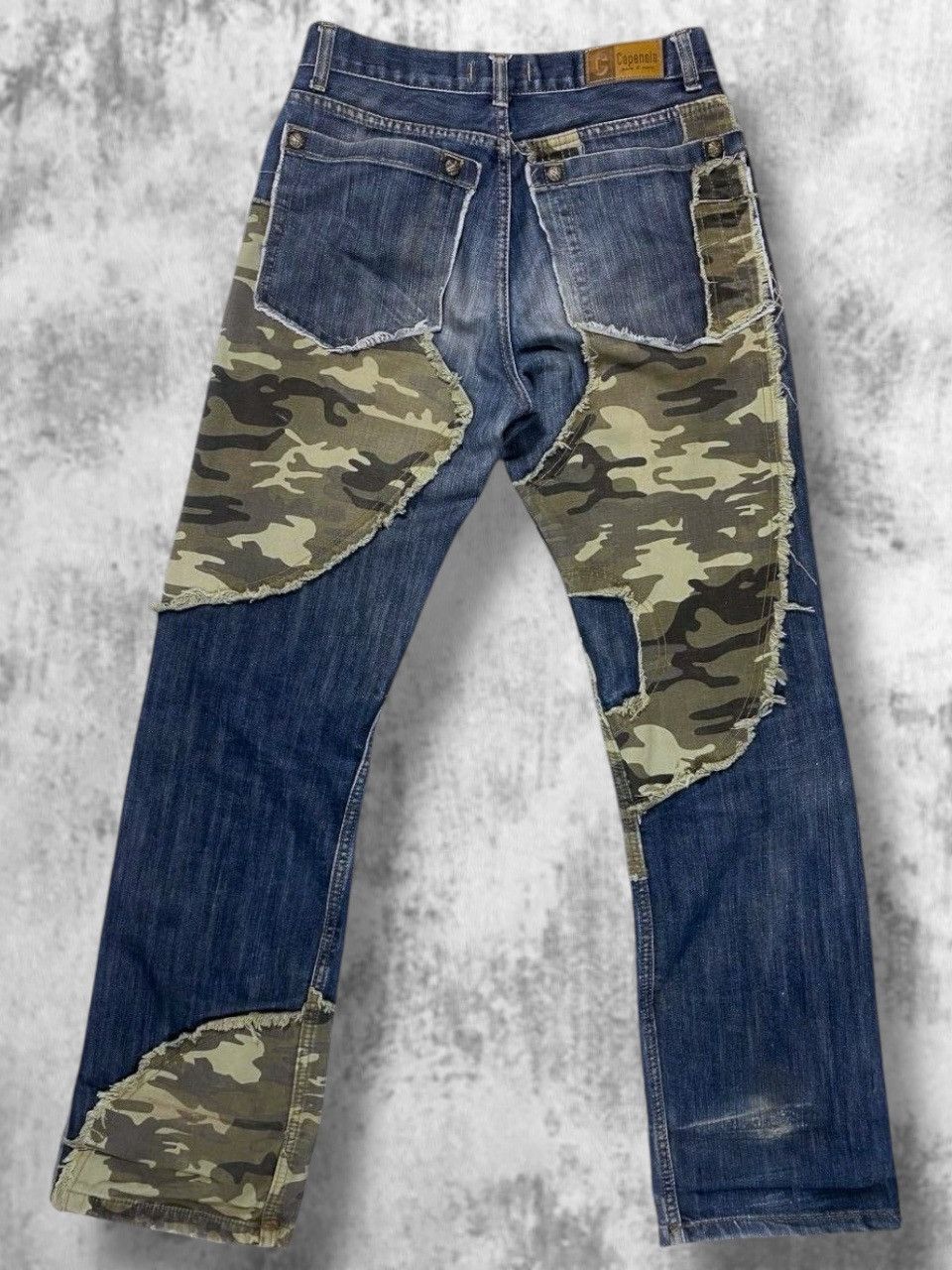 Japanese Brand CDG Dolce Gabbana Style y2k Denim Camo Military Pants Jeans Size US 30 / EU 46 - 2 Thumbnail