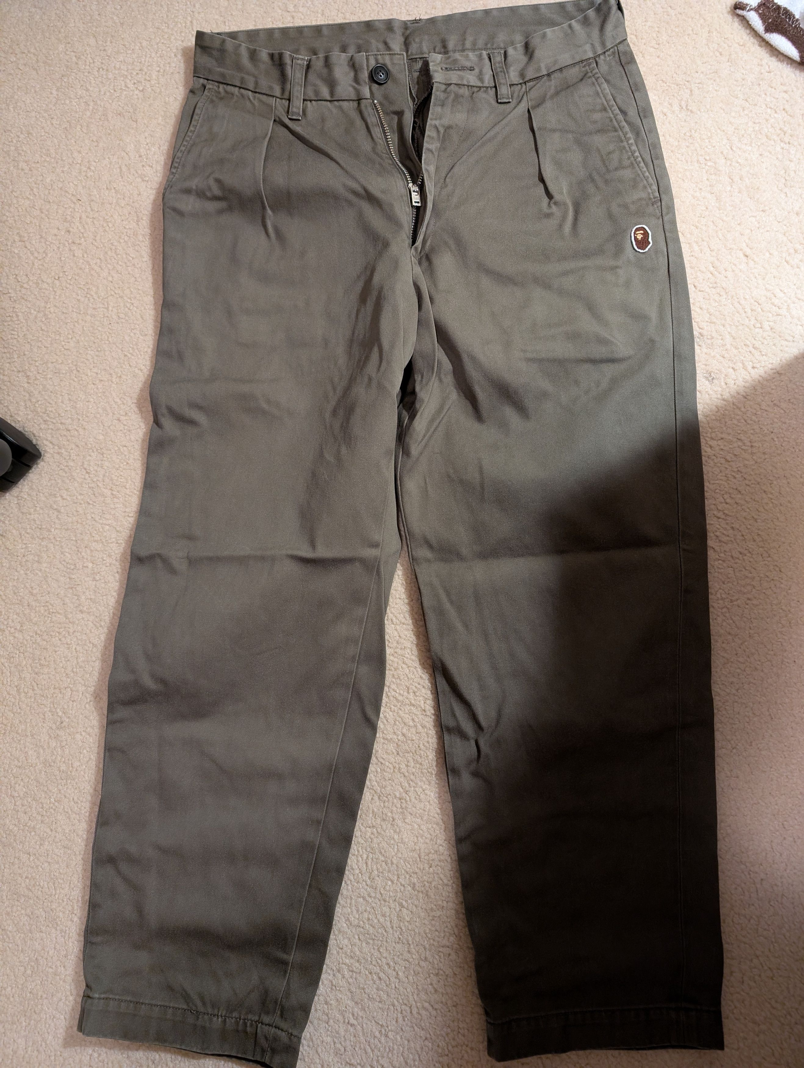 Bape BAPE Cropped Pleated Trouser Size US 30 / EU 46 - 1 Thumbnail