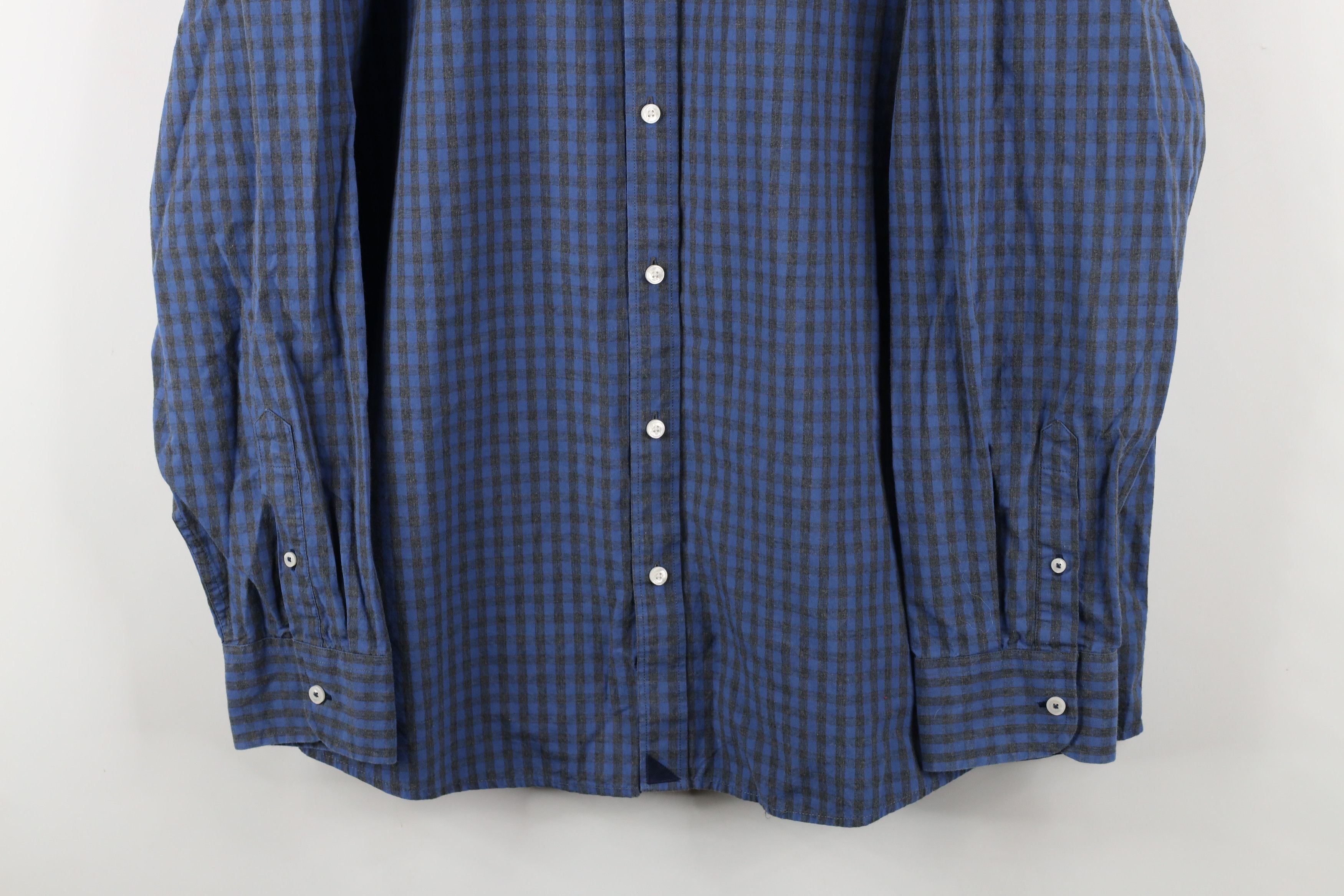 UNTUCKit × Vintage Untuckit Plaid Collared Button Down Shirt Blue Cotton Size US XXL / EU 58 / 5 - 3 Thumbnail