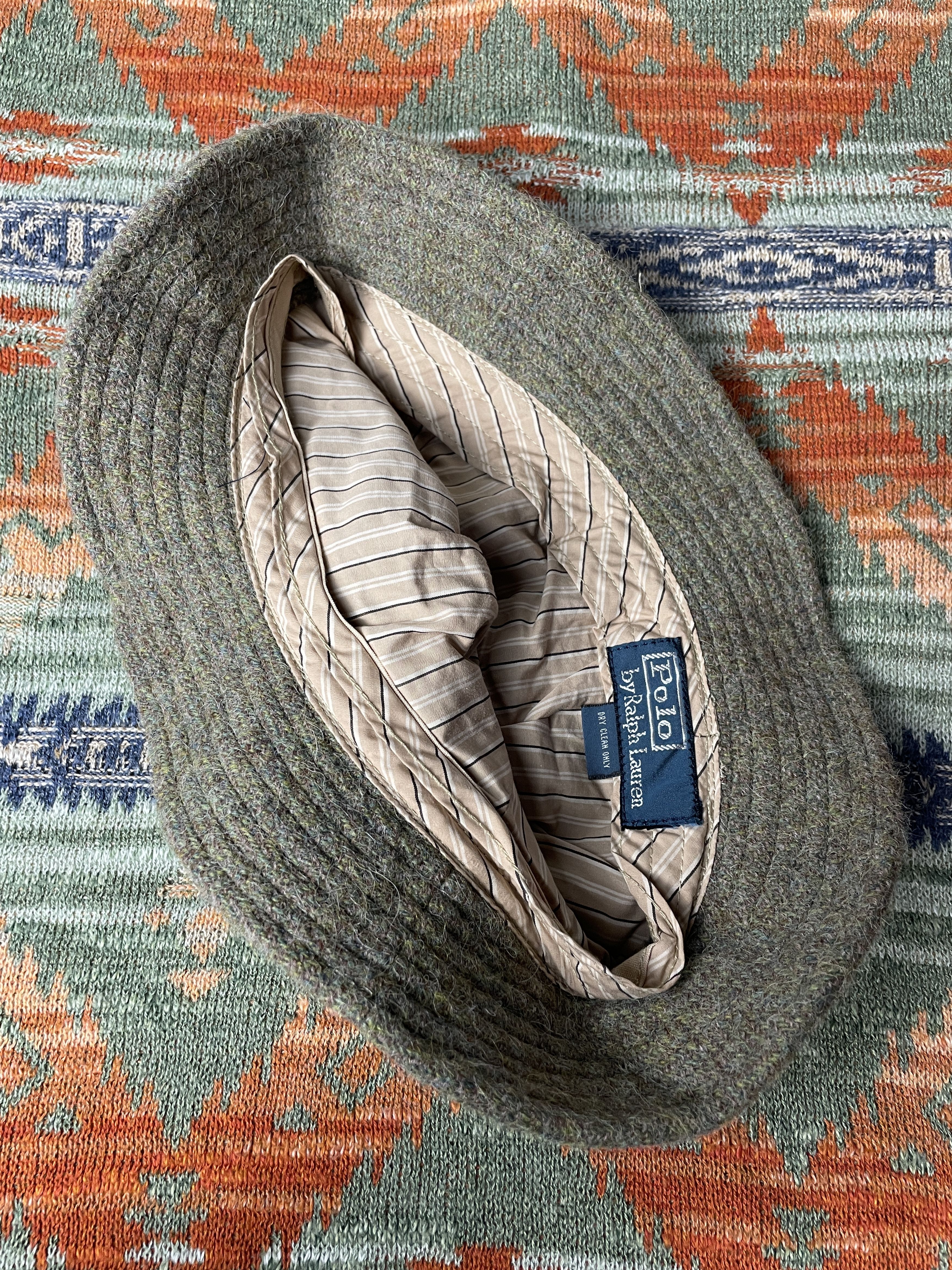 Polo Ralph Lauren Polo Ralph Lauren Wool Tweed Bucket Fisherman Hat Cap Size ONE SIZE - 5 Thumbnail