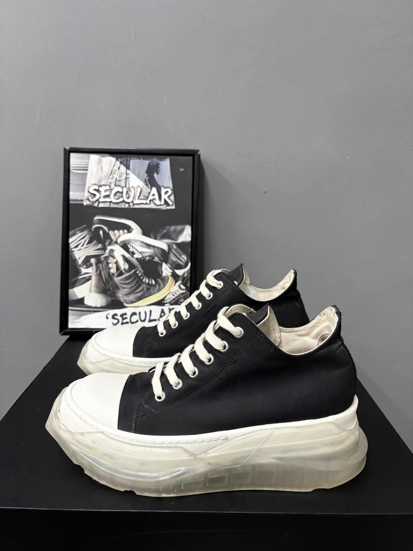 Rick Owens Rick Owens 20S Satin Low Ramones K34 Size US 6.5 / IT 36.5 - 2 Thumbnail
