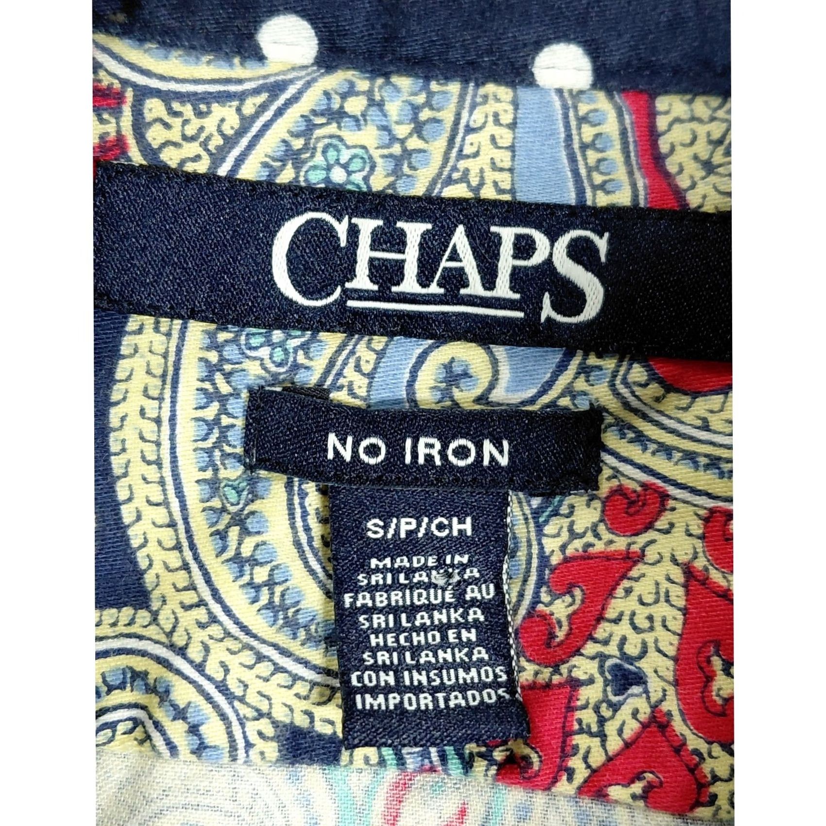 Chaps CHAPS Paisley Print Button-Up Shirt Blue Cotton Long Sleeve Women Size S Size S / US 4 / IT 40 - 3 Thumbnail