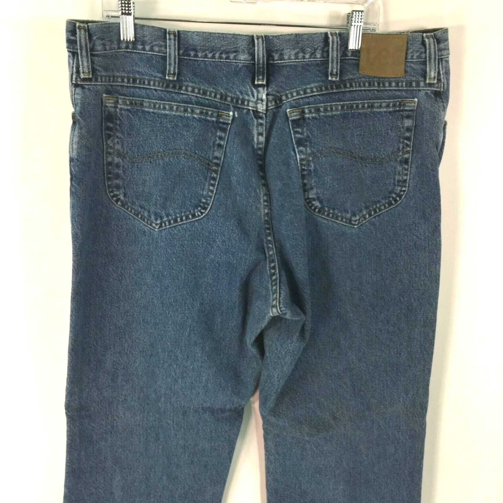 Lee Lee Jeans Womens Straight Jeans 40X32 Blue 5-Pocket Design Stretch Size 27" / US 4 / IT 40 - 4 Thumbnail