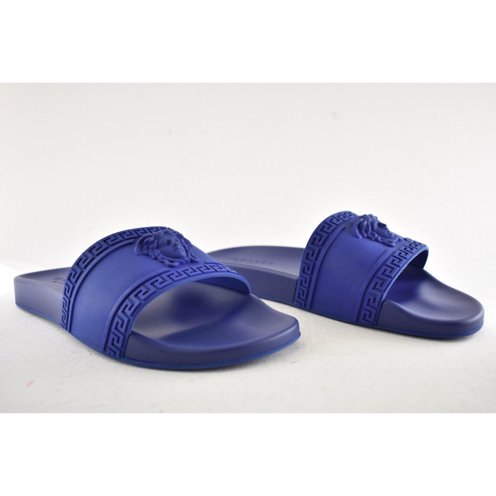 Versace Versace Medusa Palazzo Blue Rubber Slide Sandal 44 11 Size US 11 / EU 44 - 4 Thumbnail