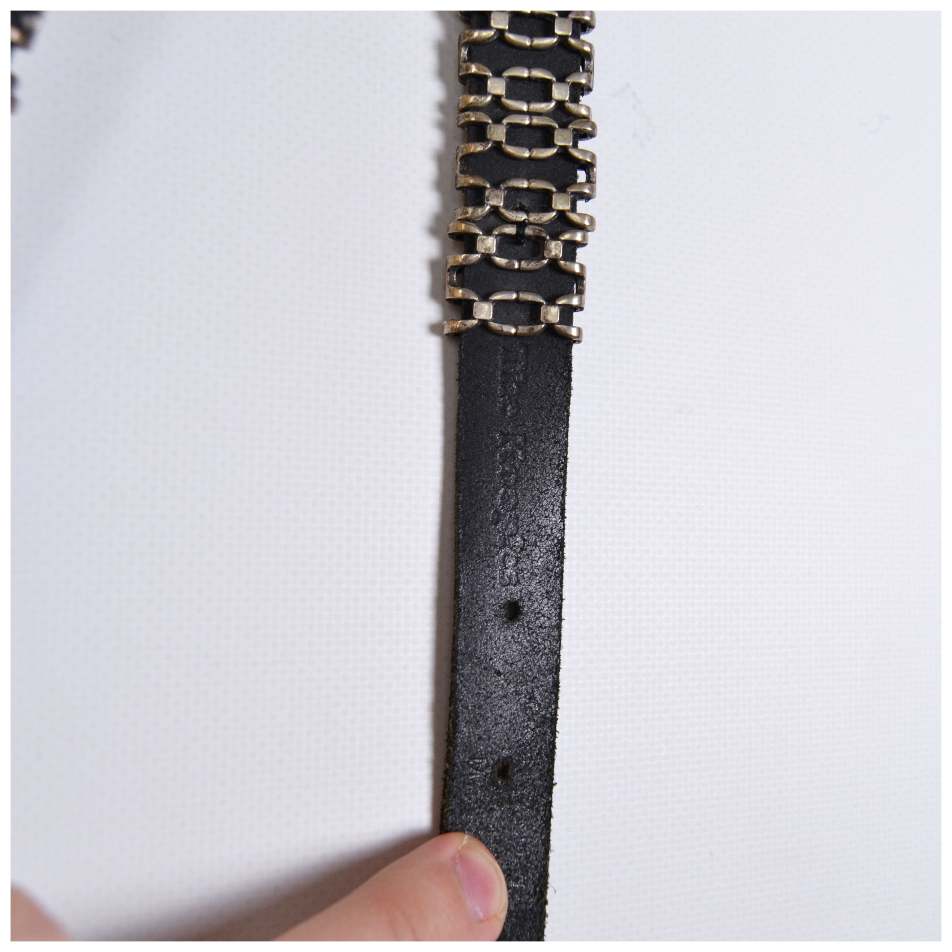 The Kooples The Kooples Vintage Leather Belt With Silvery Metal Chains Size ONE SIZE - 8 Thumbnail