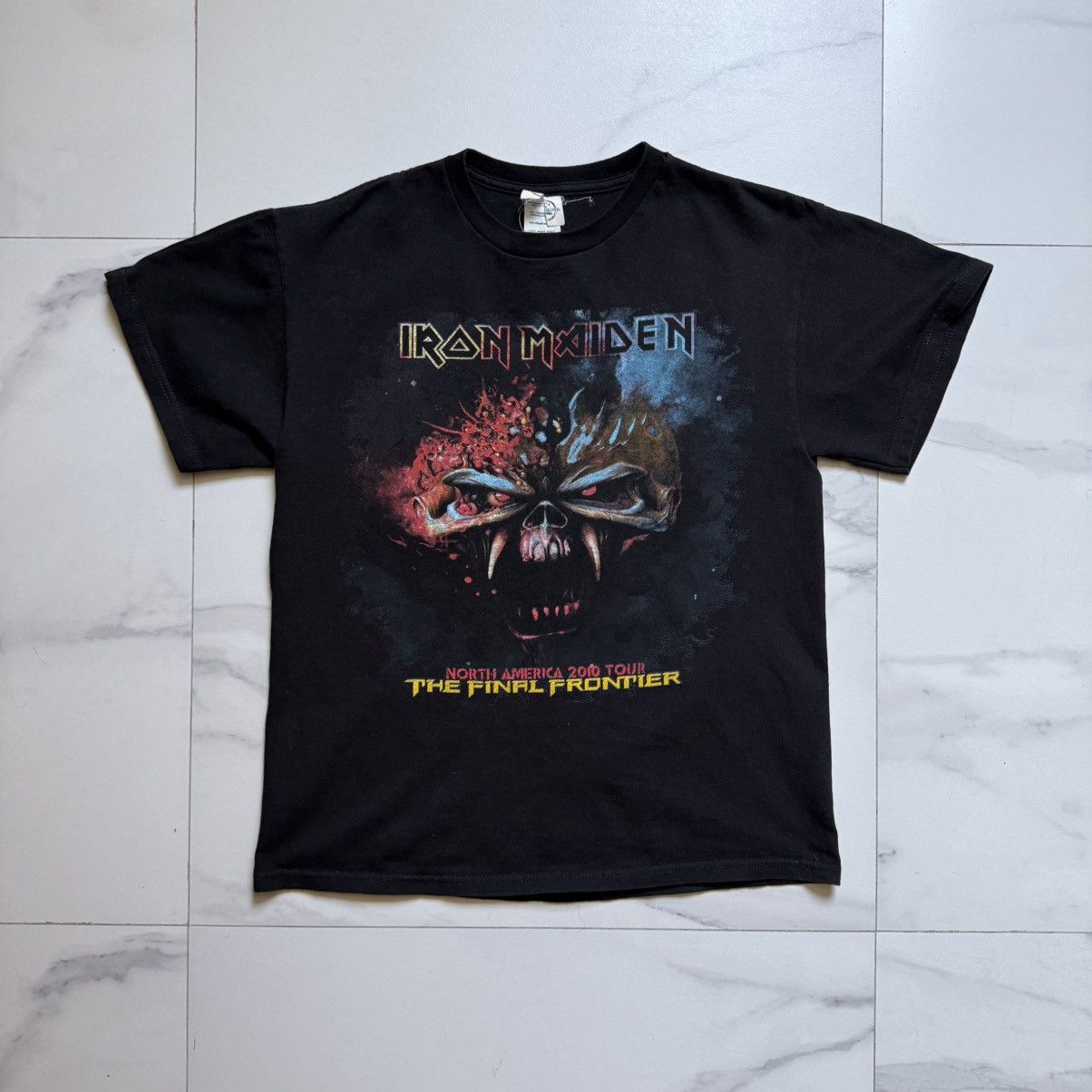 Iron Maiden Vintage Iron Maiden The Last Frontier Tour T-Shirt Size US M / EU 48-50 / 2 - 2 Thumbnail