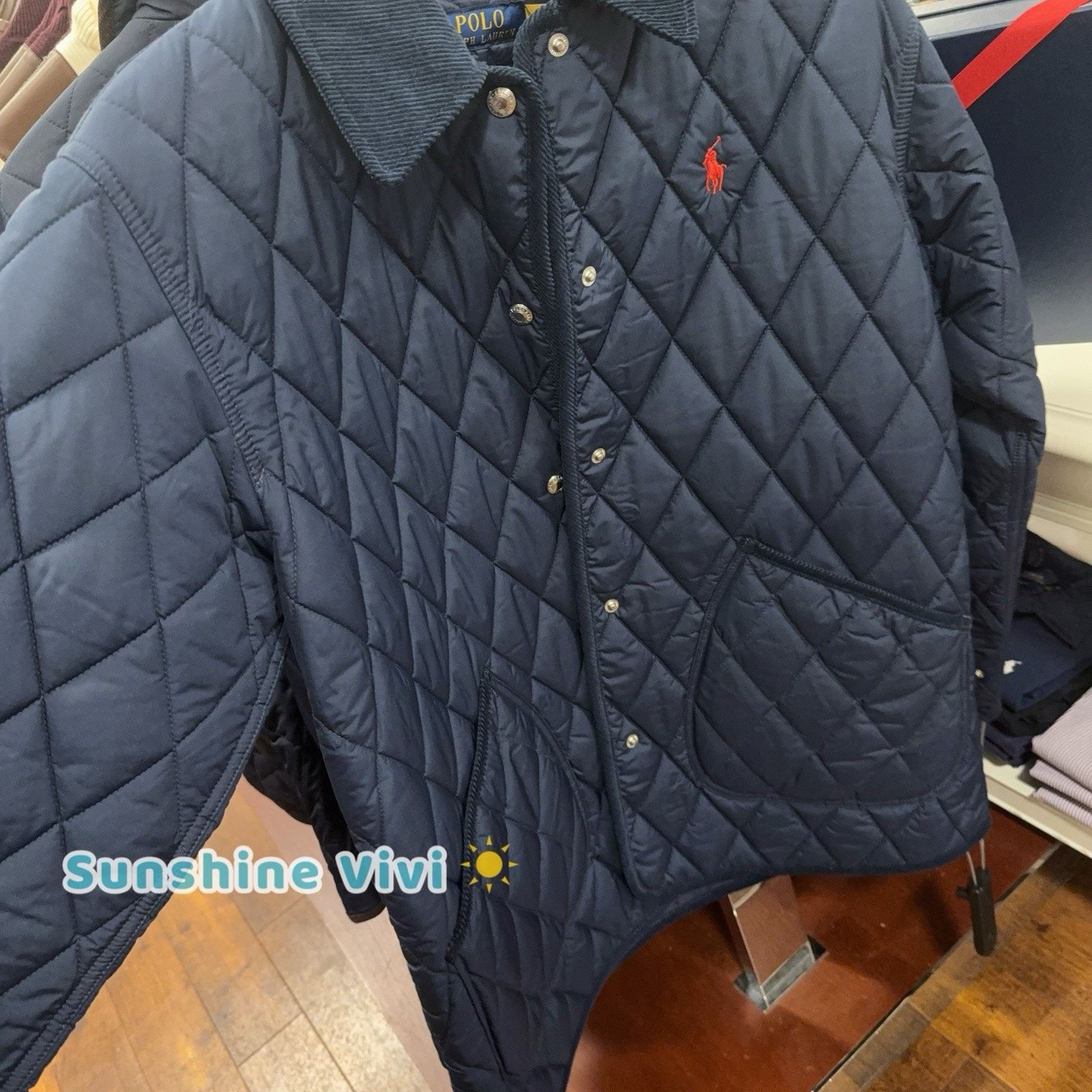 Lauren Ralph Lauren NWT Ralph Lauren Polo Women's Quilted Barn Jacket Navy large Size L / US 10 / IT 46 - 1 Thumbnail