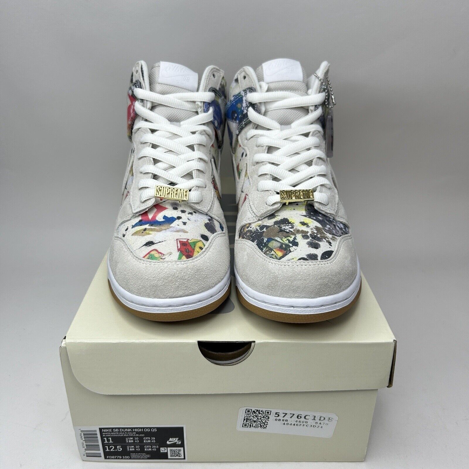 Nike Nike SB Dunk High QS x Supreme “Rammellzee” 2023 Size US 11 / EU 44 - 2 Thumbnail