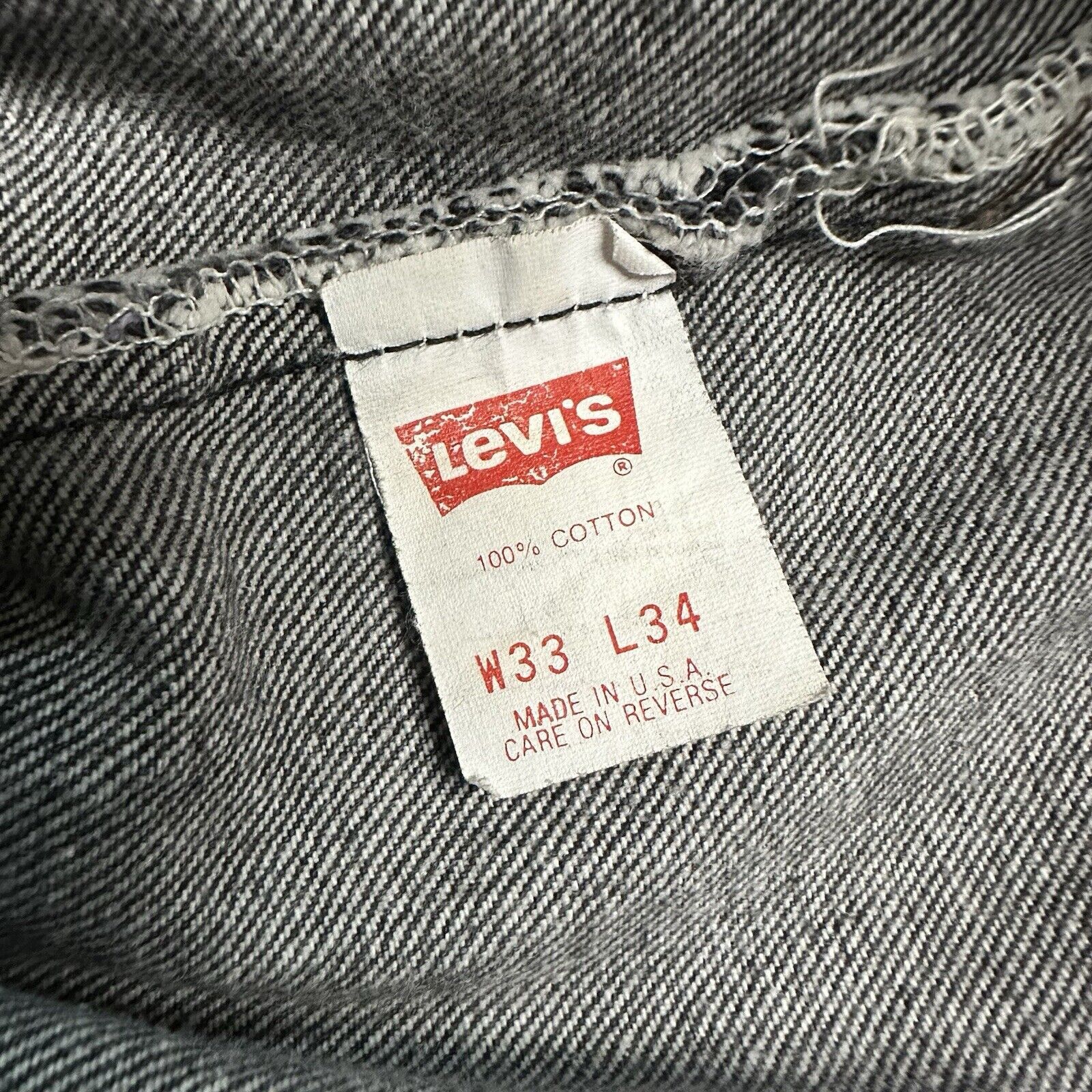 Levi's × Vintage Vintage 90s Levi’s 501 Faded Black Denim Jeans Size 33x34 Size US 33 - 9 Thumbnail