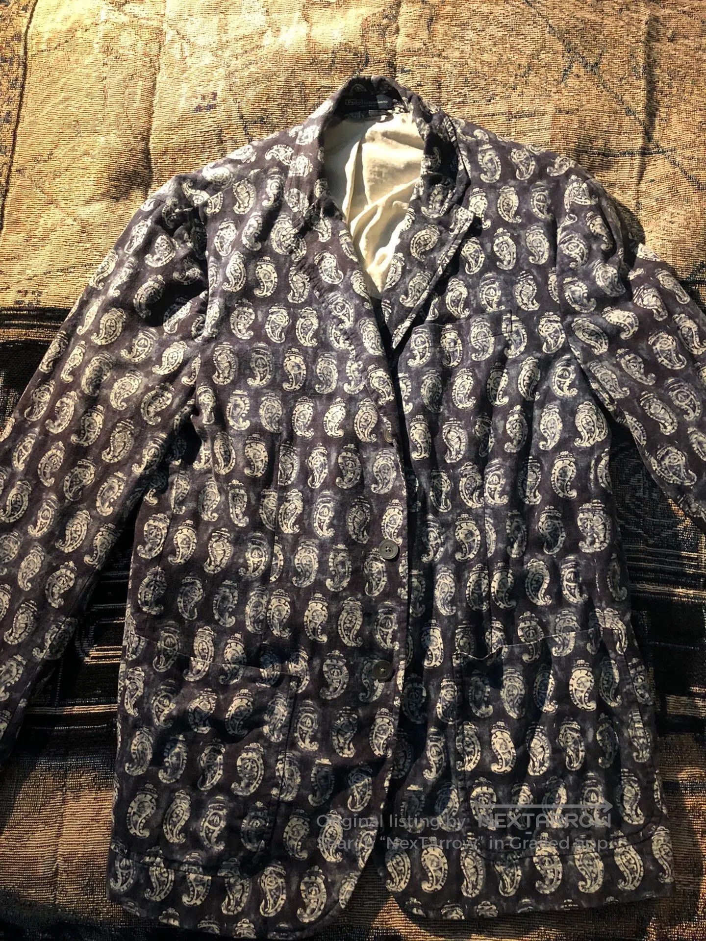 Polo Ralph Lauren Polo Ralph Lauren Vintage Indigo Paisley Suit. Size US XXL / EU 58 / 5 - 1 Thumbnail