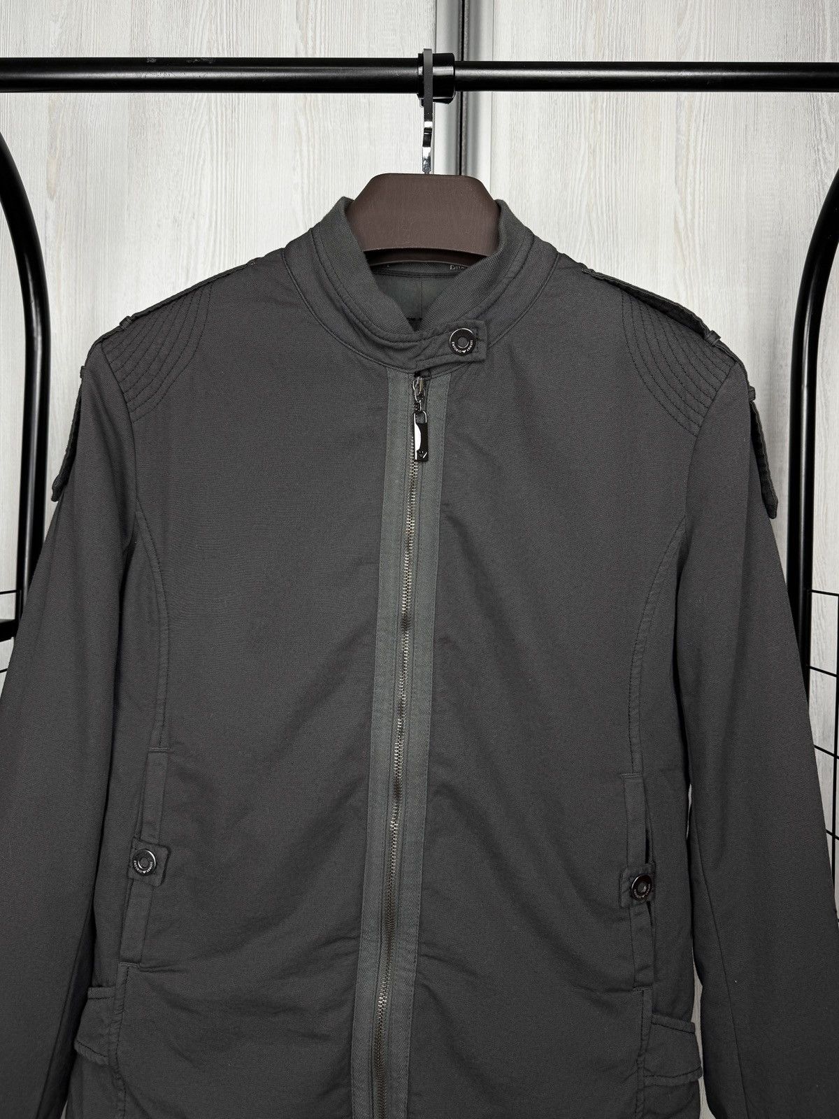 Emporio Armani Emporio Armani grey cotton military utility bomber jacket Size XL / US 12-14 / IT 48-50 - 3 Thumbnail