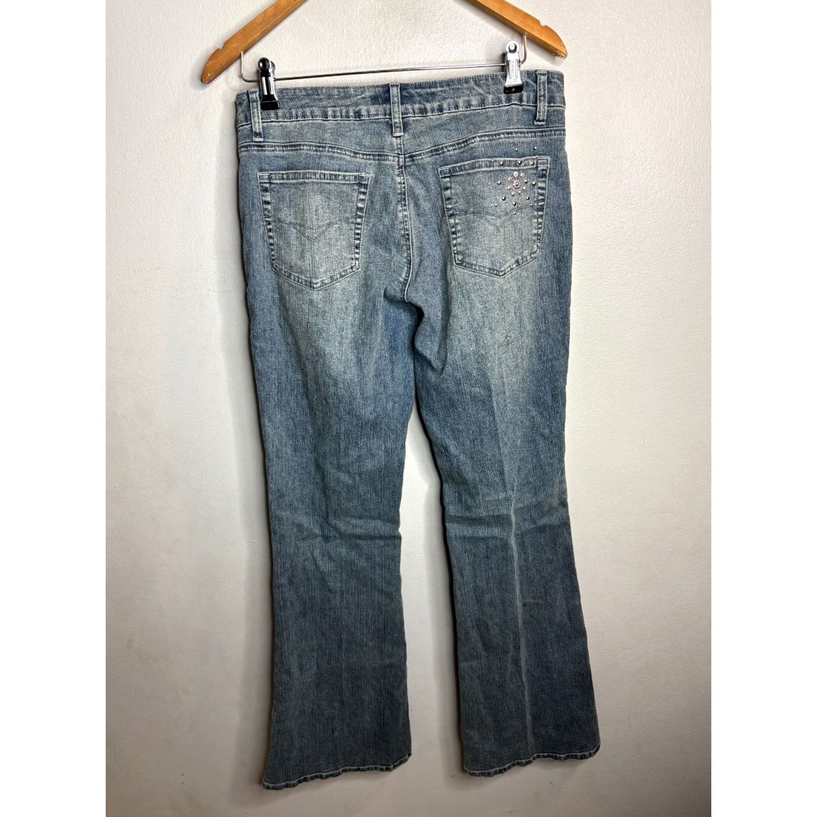 Denime VINTAGE Blue Pointe Jeans Women Size 11 Blue Straight Y2K Mid Rise Jeans 3736 Size 29" - 4 Thumbnail