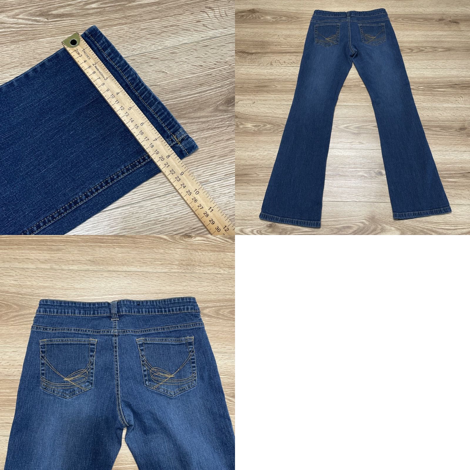 Denime VINTAGE Michael F. Bootcut Jeans Women Juniors Size 13 Blue Denim Stretch Size 34" / US 12 / IT 48 - 8 Thumbnail