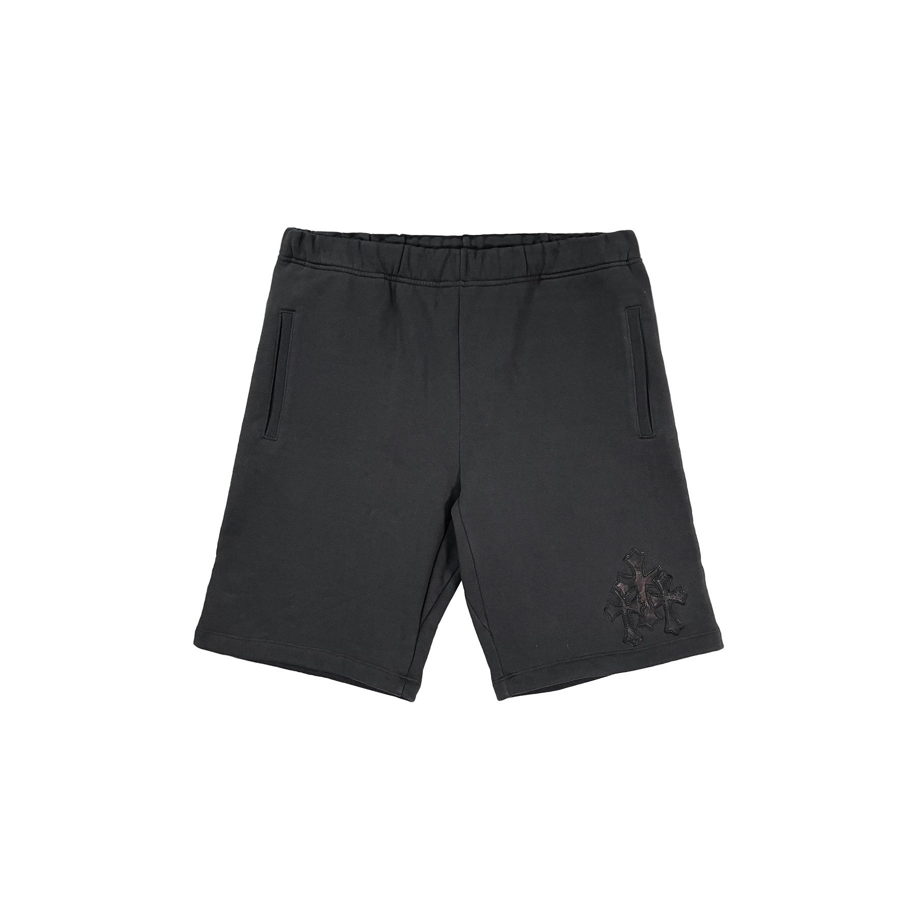 Chrome Hearts Chrome Hearts Black Triple Cross Leather Patch Shorts Size US 37 - 1 Thumbnail