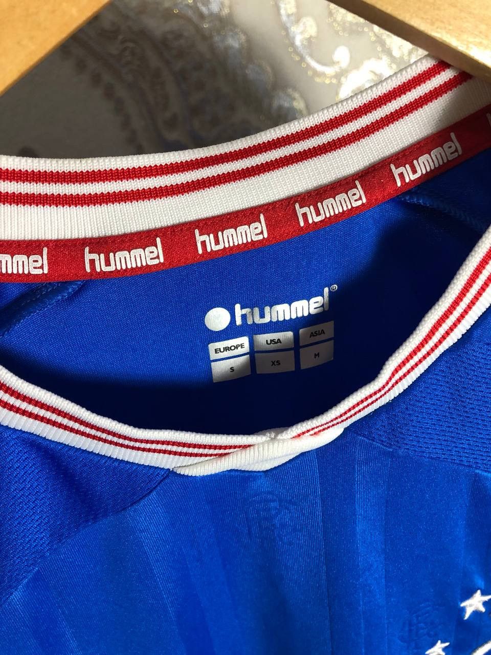 Hummel VINTAGE HUMMEL FC RANGERS SCOTLAND SOCCER JERSEY RETRO Y2K Size US S / EU 44-46 / 1 - 4 Thumbnail
