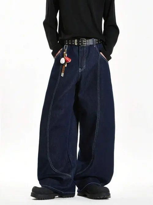 Japanese Brand Baggy WIDE VIntage Y2K denim jeans Size US 32 / EU 48 - 1 Thumbnail