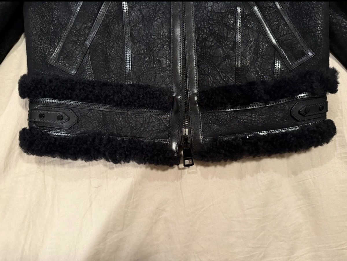Burberry Prorsum Burberry Prorsum Shearling Biker Jacket Black Size S / US 4 / IT 40 - 8 Thumbnail
