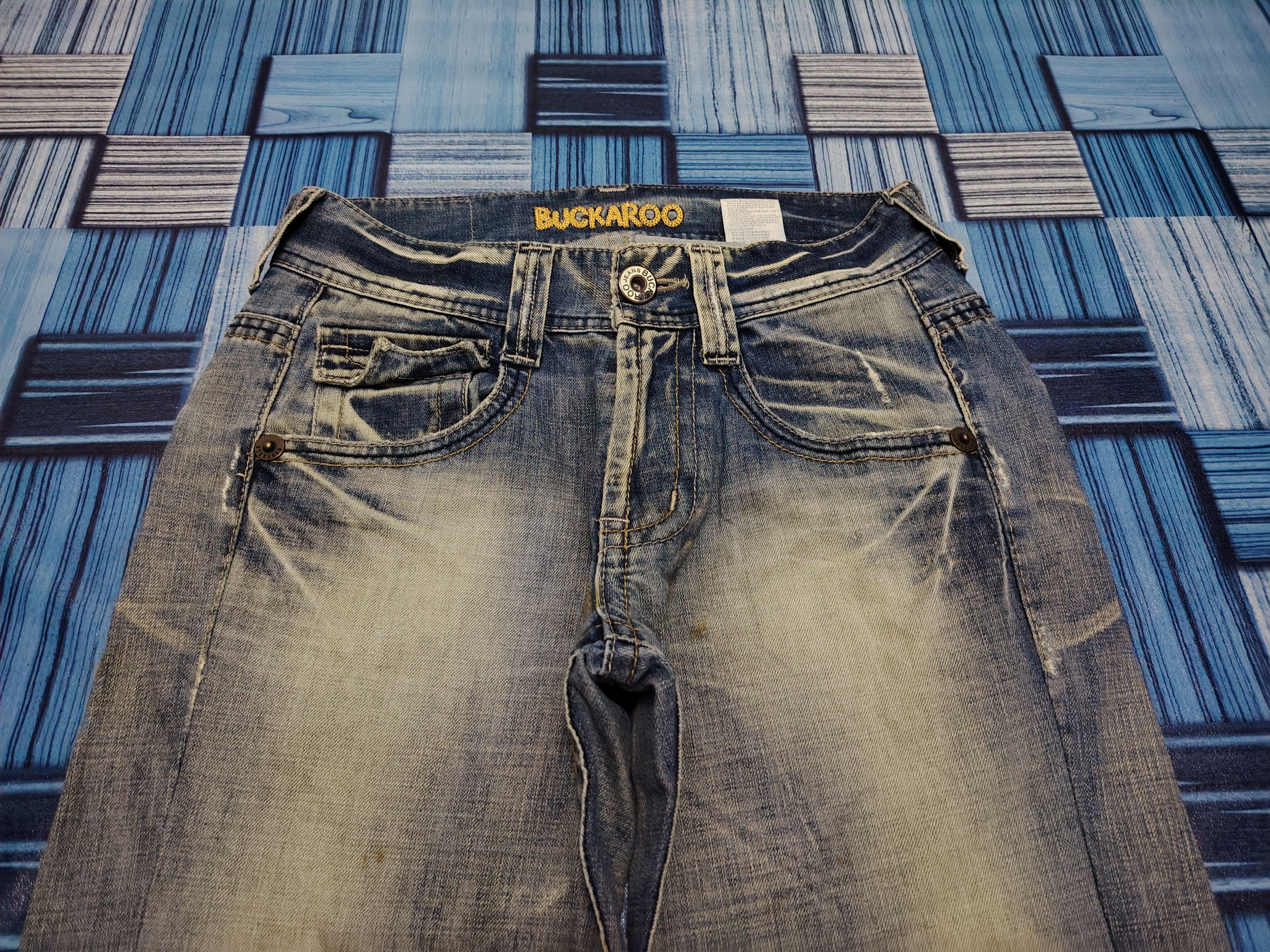 Hysteric Glamour 💥Thrashed💥 90s Buckaroo Flared Jeans Distressed Bootcut Size US 28 / EU 44 - 3 Thumbnail