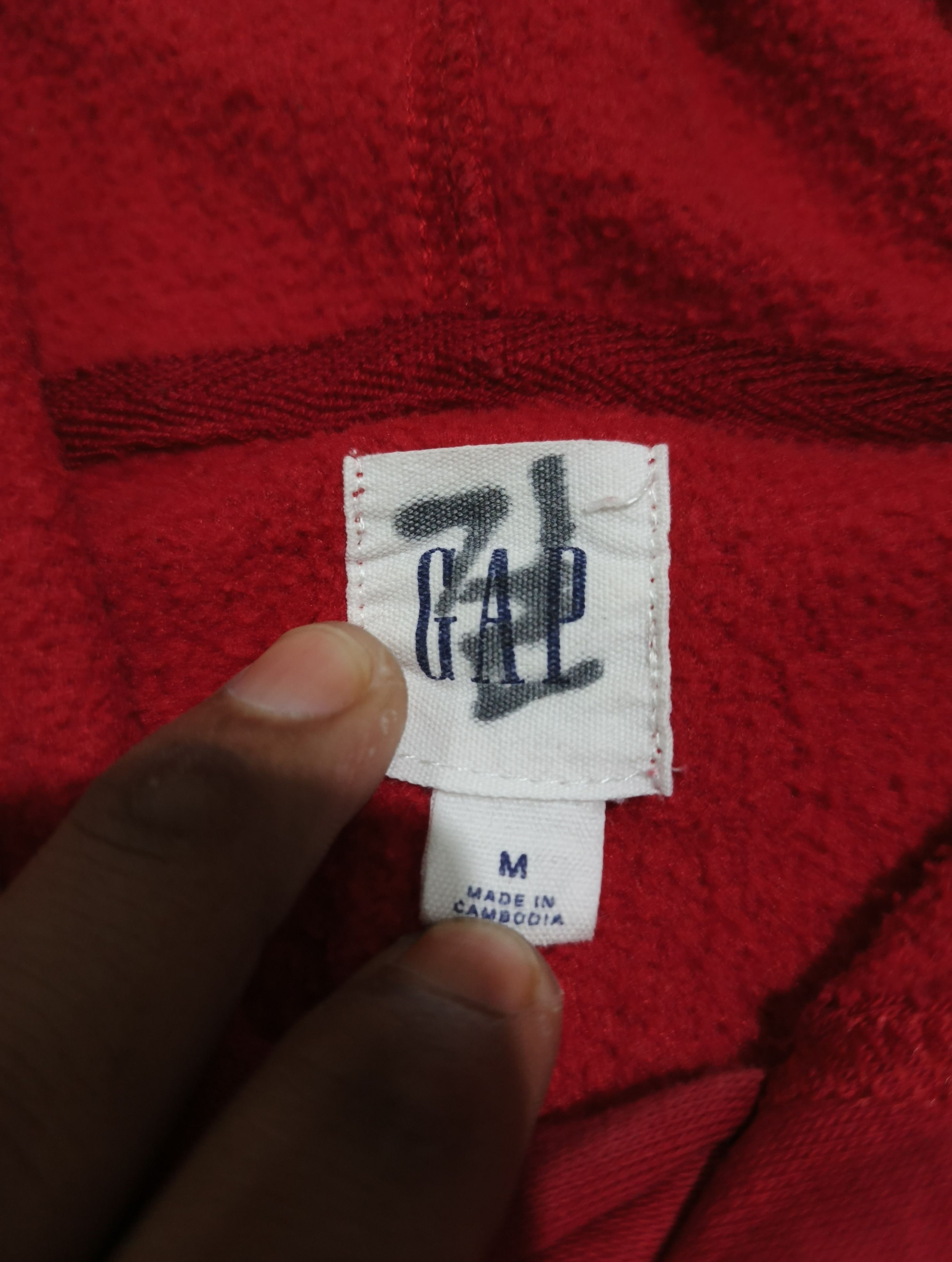 Handmade Reworked hoodie GAP flame black Size US L / EU 52-54 / 3 - 3 Thumbnail