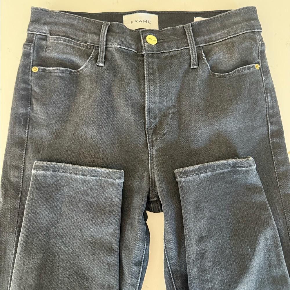 Frame FRAME Denim Le High Skinny Jeans Size 25 Condor Black Size 25" / US 0 / IT 36 - 4 Thumbnail