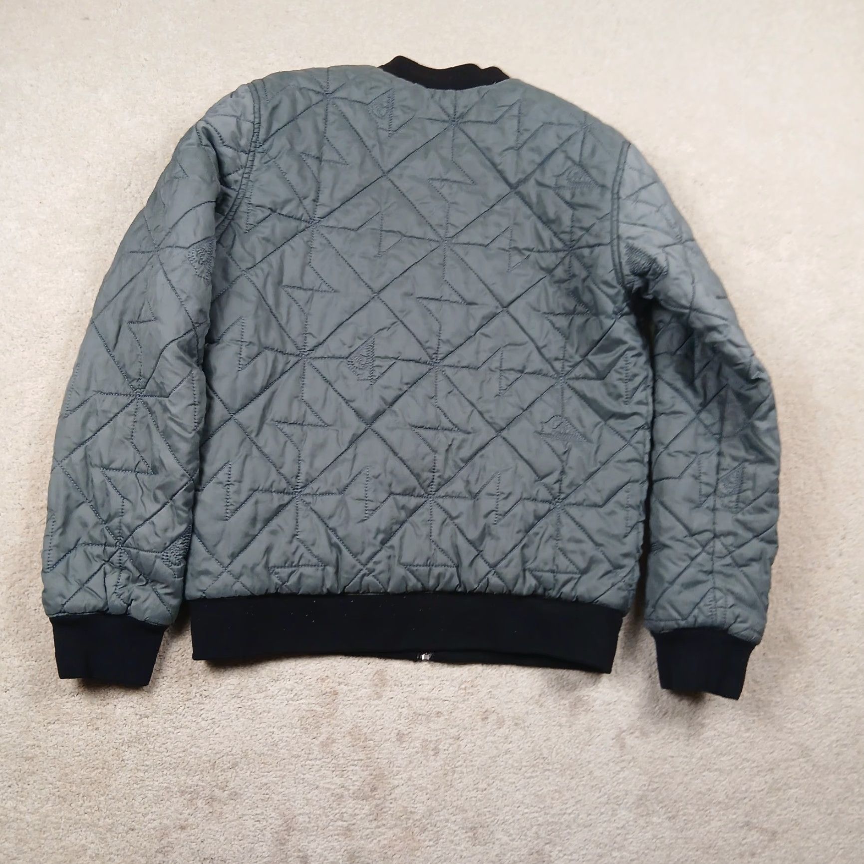 Quiksilver VINTAGE Quiksilver Estilo Logo Quilted Puffer Bomber Jacket Mens Medium Green Jacket Size US M / EU 48-50 / 2 - 3 Thumbnail