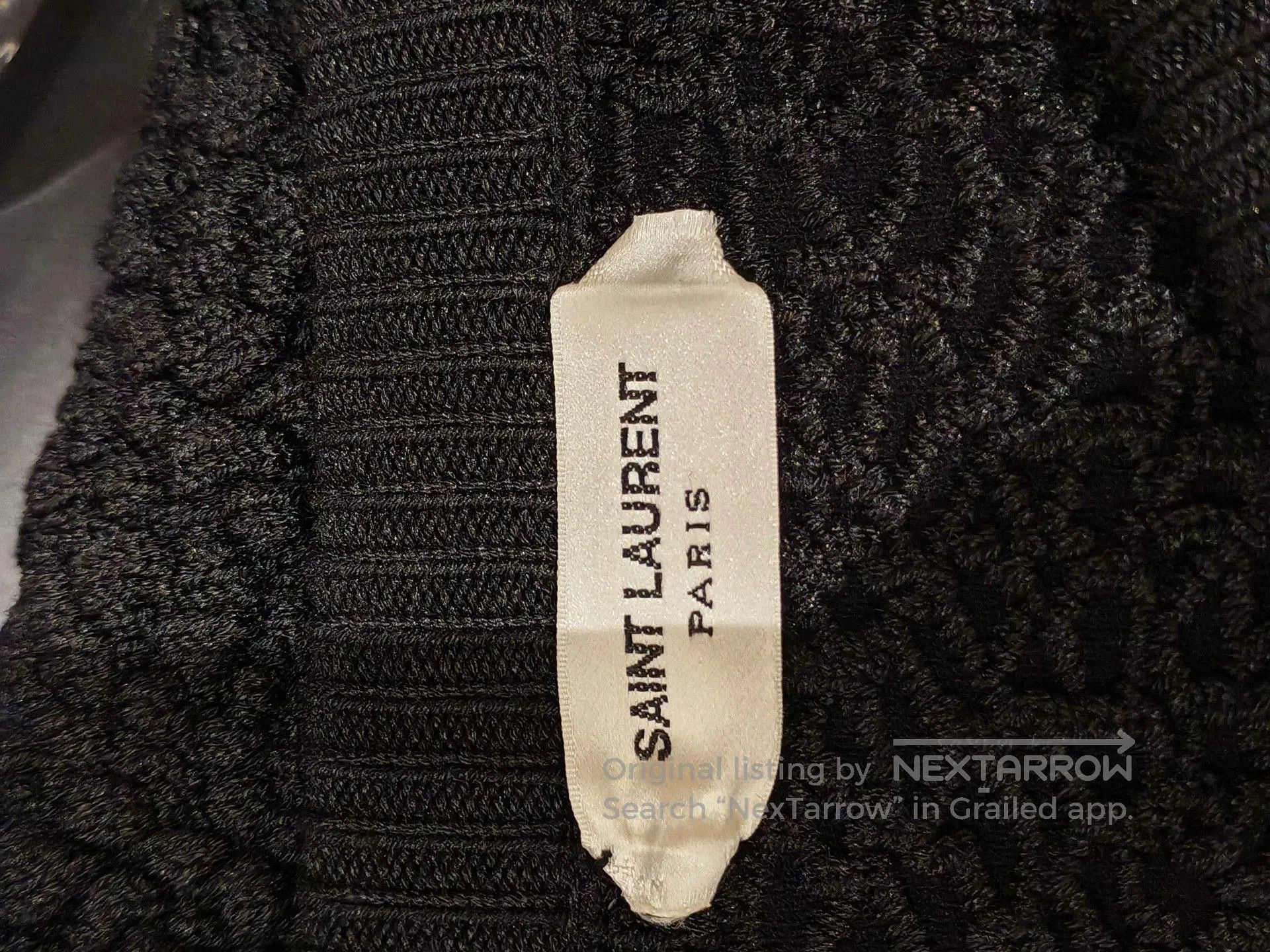 Saint Laurent Paris Saint Laurent Black Lace Trim Long-Sleeve Dress. Size S / US 4 / IT 40 - 3 Thumbnail