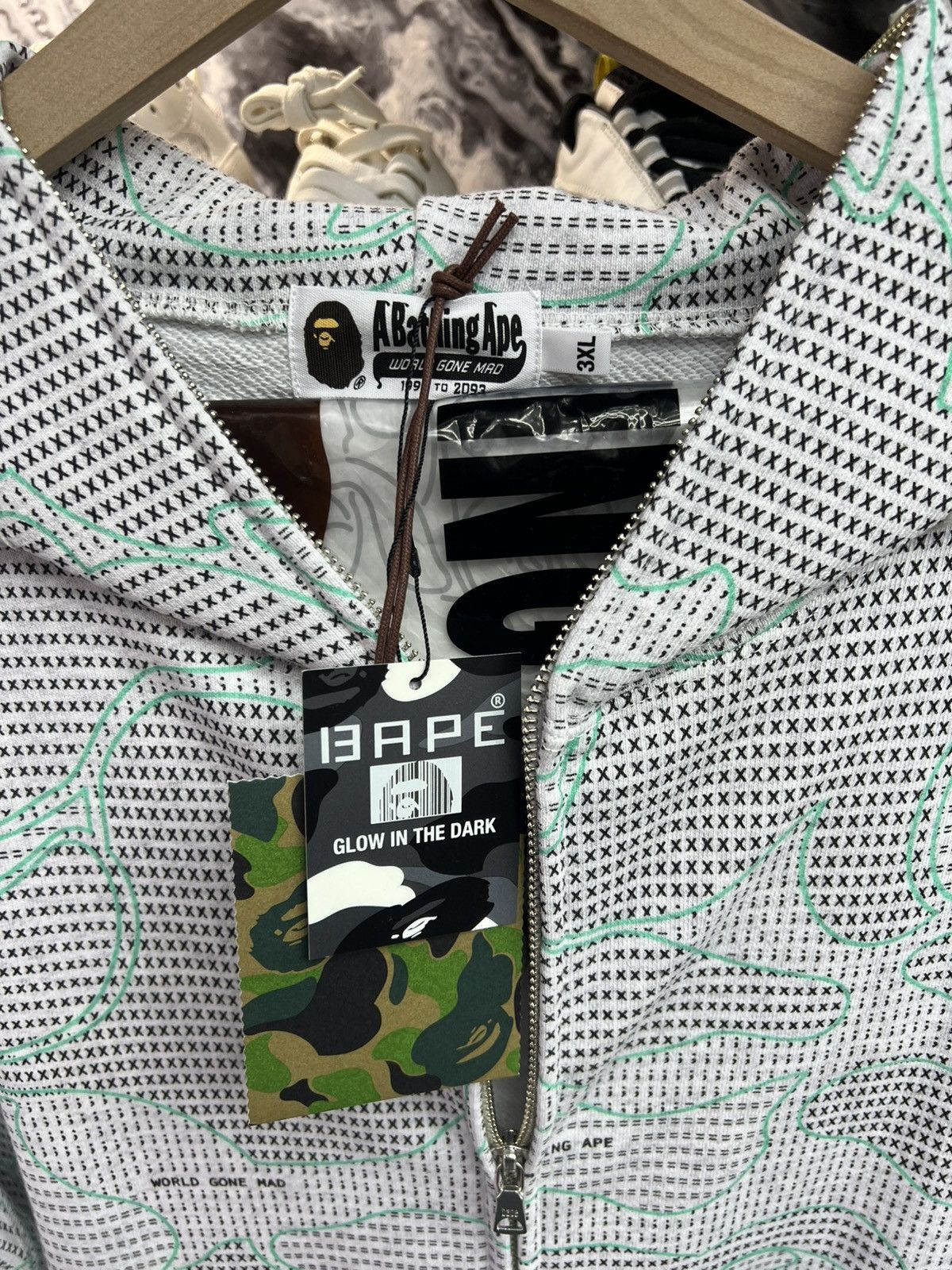 Bape Bape Shark Full Zip Up Hoodie Size US XXL / EU 58 / 5 - 4 Thumbnail