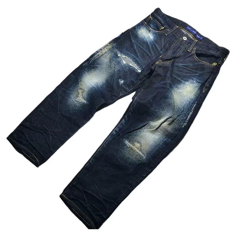 Fragment Design FRAGMENT x VANQUISH Rare Vintage Wash Cropped Jeans Size US 28 / EU 44 - 3 Thumbnail