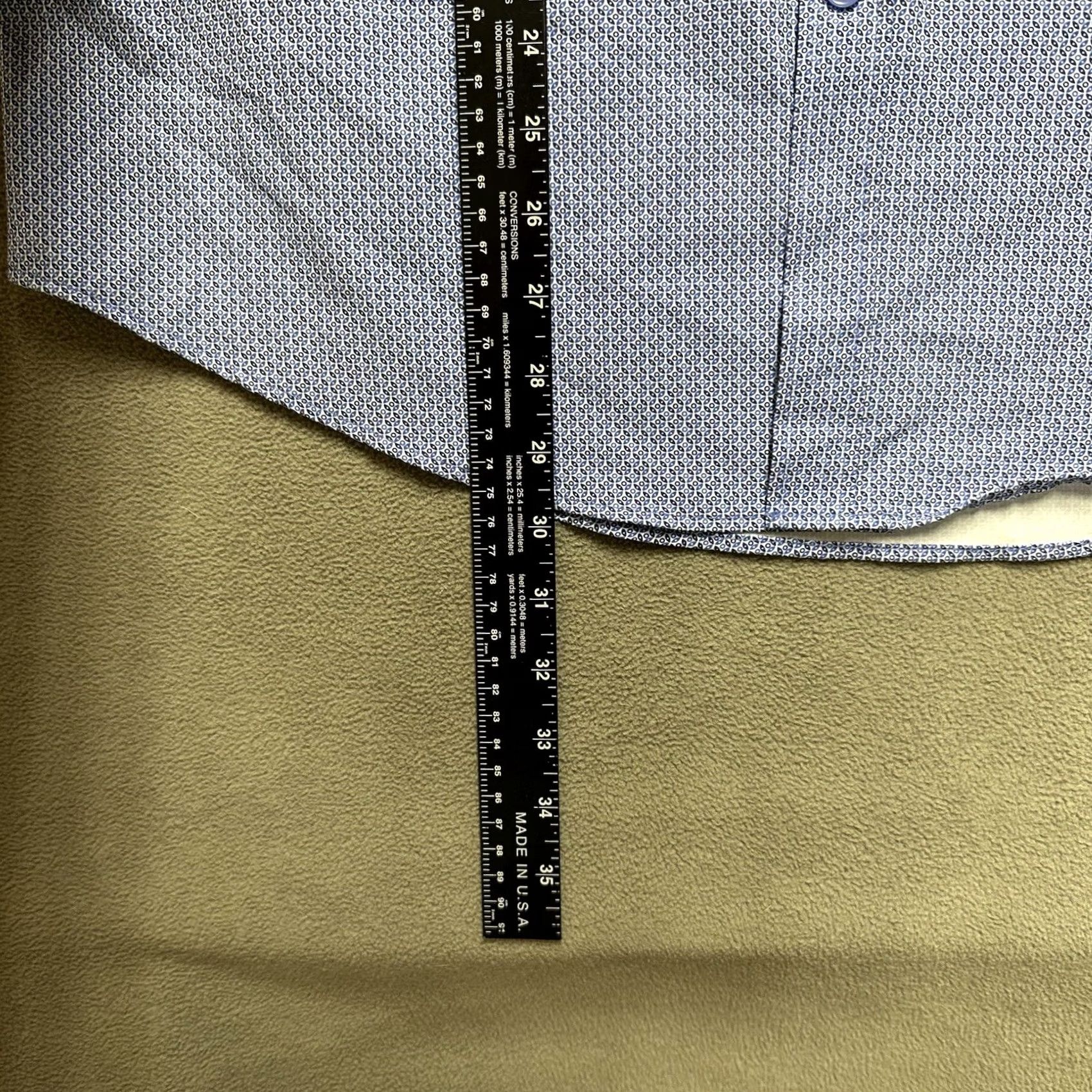Vintage Mix&NY Blue Geometric AOP Button Up Shirt Mens Large Slim Fit Casual Size US L / EU 52-54 / 3 - 6 Thumbnail