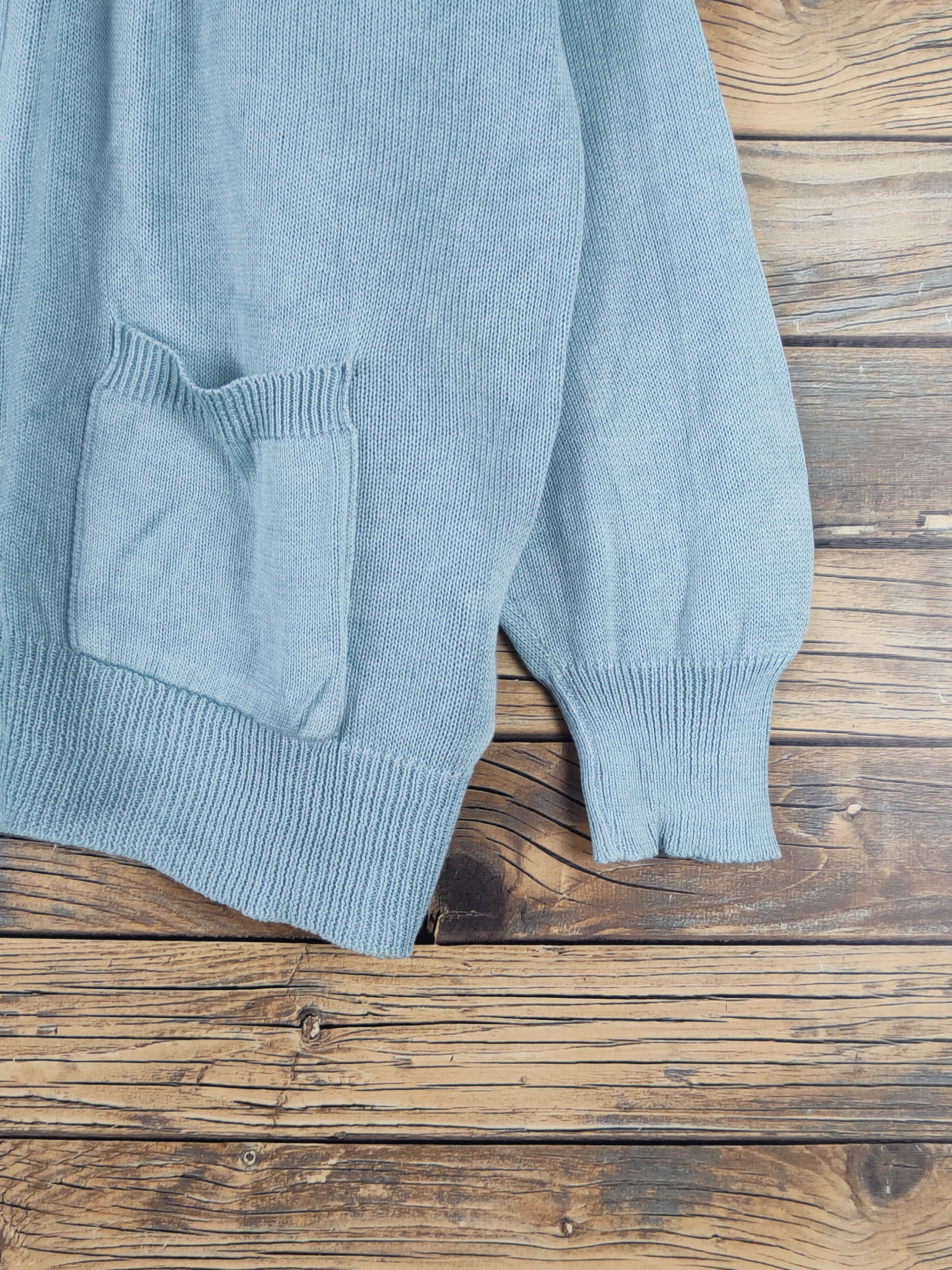 Homespun Knitwear T.Traffic Light Blue Knitwear Cardigan vintage #W1760 Size US M / EU 48-50 / 2 - 7 Thumbnail