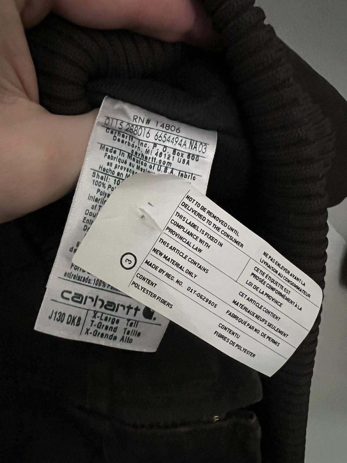 Carhartt Vintage Carhartt Hooded Jacket J130 DKB Brown Size US XL / EU 56 / 4 - 3 Thumbnail