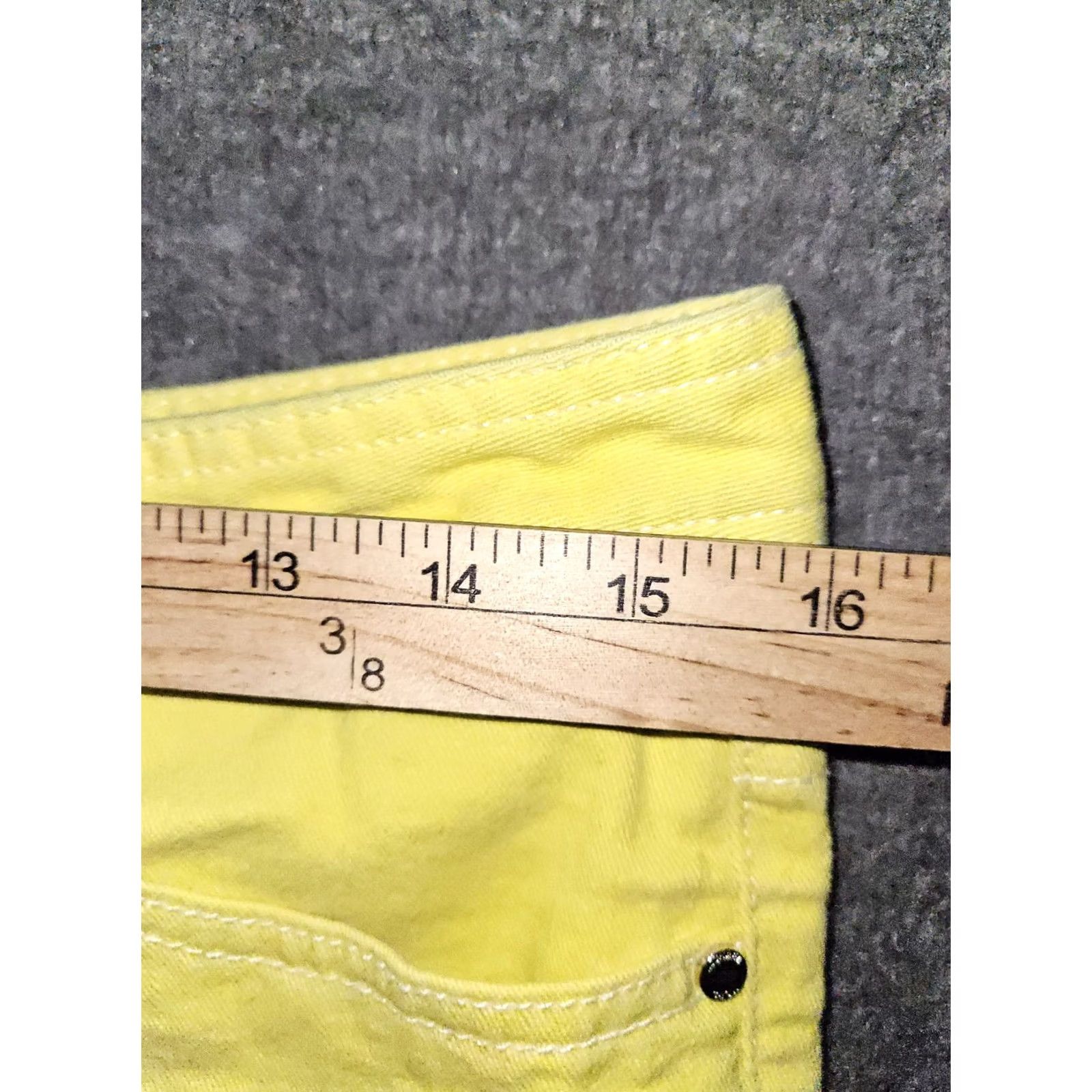 Michael Kors VINTAGE Michael Kors Slim Straight Leg Jeans Women's 6 Yellow Low Rise Stretch City Jeans Size 28" / US 6 / IT 42 - 4 Thumbnail