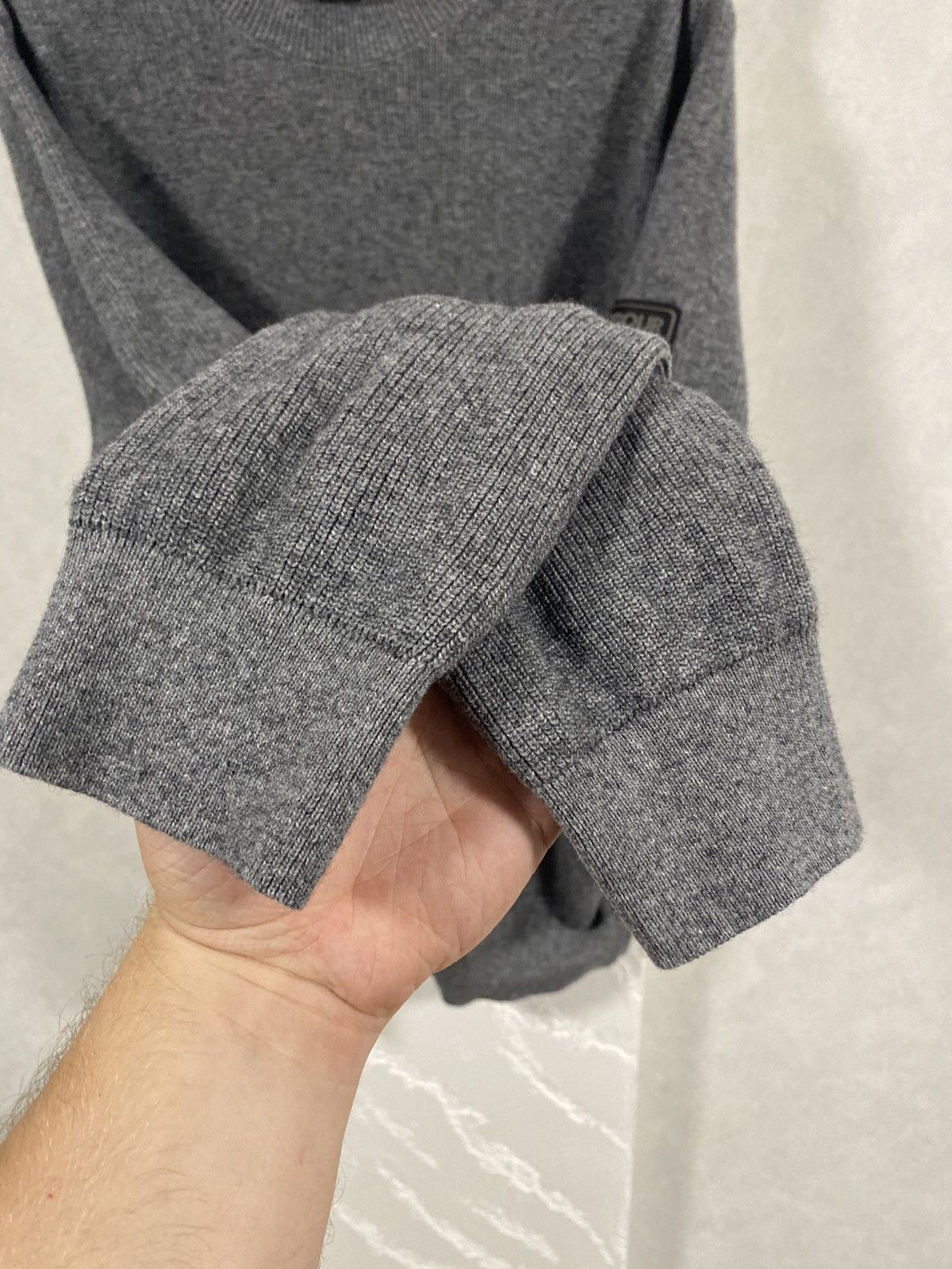 Barbour Barbour International Grey Wool/Cotton Blend Sweater Size: L Size US L / EU 52-54 / 3 - 9 Thumbnail