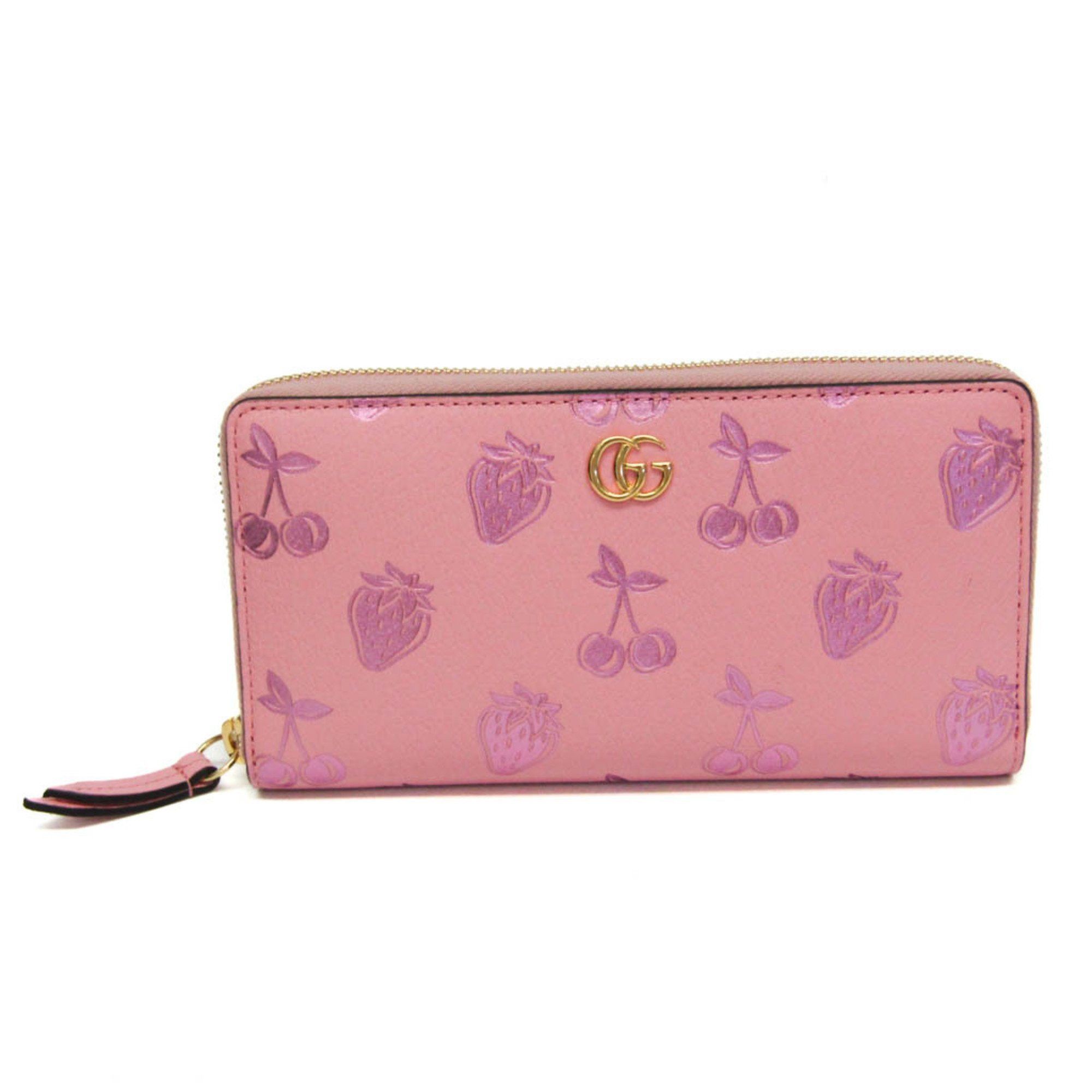 Gucci Zip Around Pink Leather Wallet (Pre-Owned) Size ONE SIZE - 1 Thumbnail