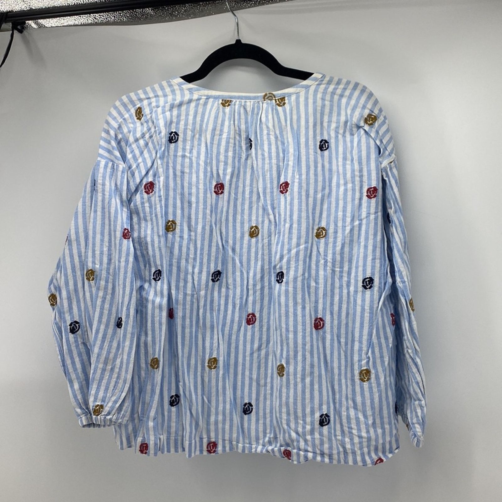 Anthropologie ANTHROPOLOGIE Akemi + Kim Adela Striped Blouse Embroidered Size S / US 4 / IT 40 - 7 Thumbnail