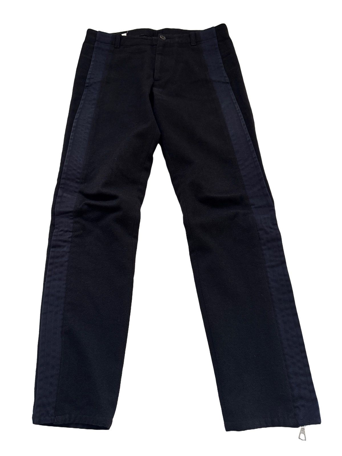 Dries Van Noten FW14 Motor Trousers in Black Wool Size US 30 / EU 46 - 1 Thumbnail