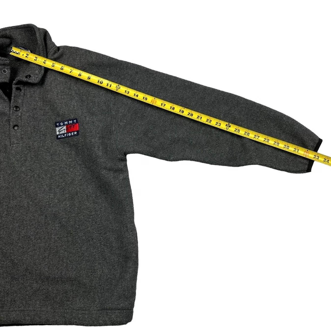 Tommy Bahama VINTAGE Tommy Bahama Flag Fleece Pullover Jacket Mens Gray Large Snap Size US L / EU 52-54 / 3 - 6 Thumbnail