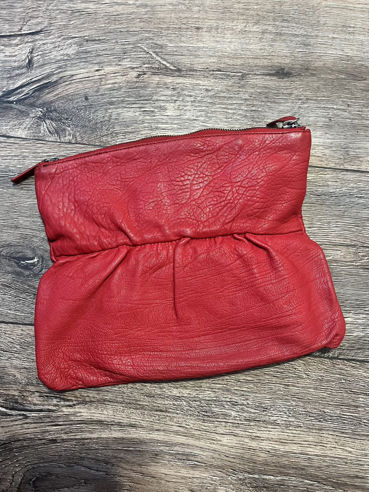 Thomas Wylde Thomas Wylde Red Leather Skull Foldover Clutch Handbag Size ONE SIZE - 3 Thumbnail