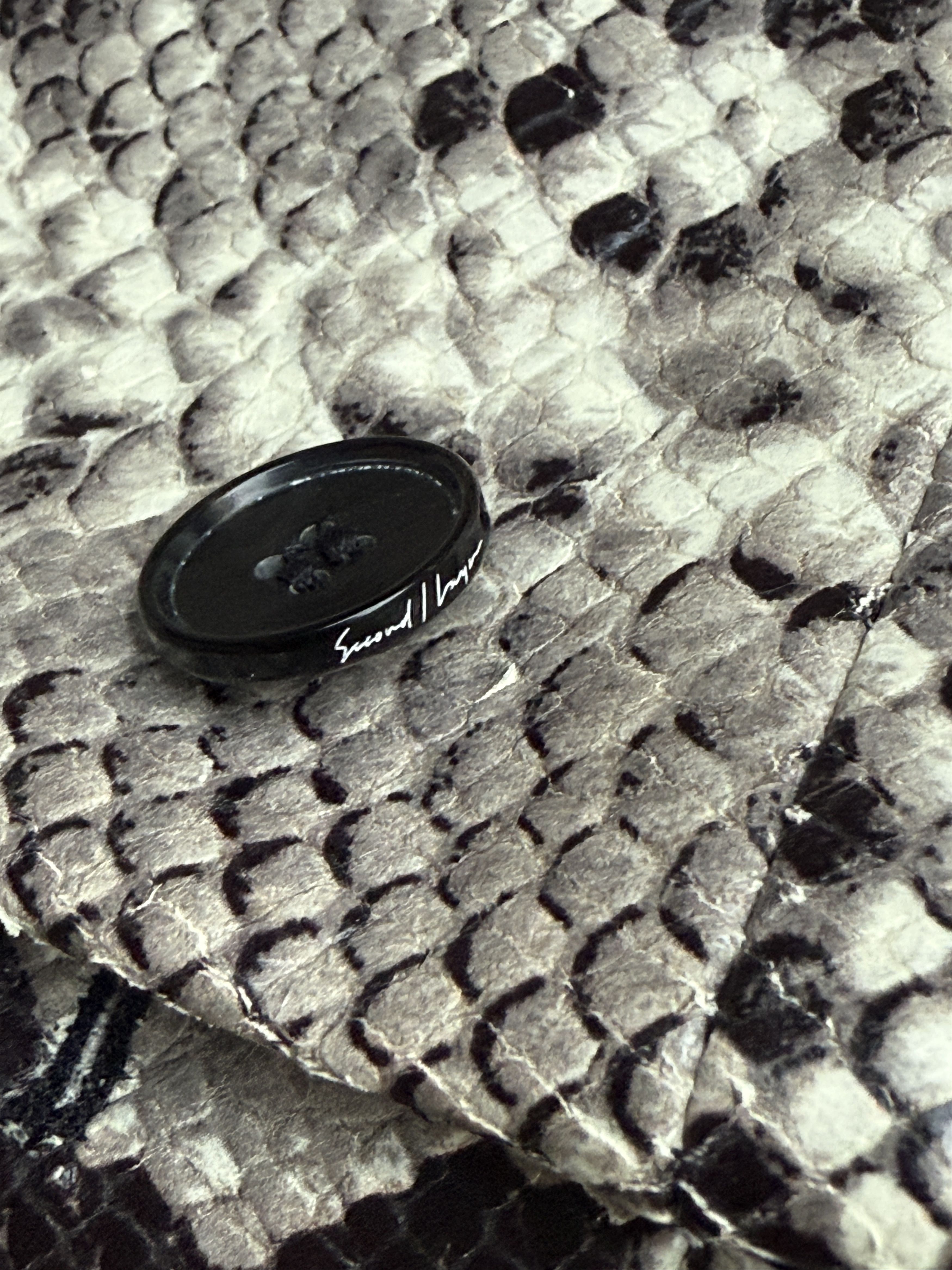 SECOND/LAYER Leather Snakeskin Blazer Jacket Python Sz 50